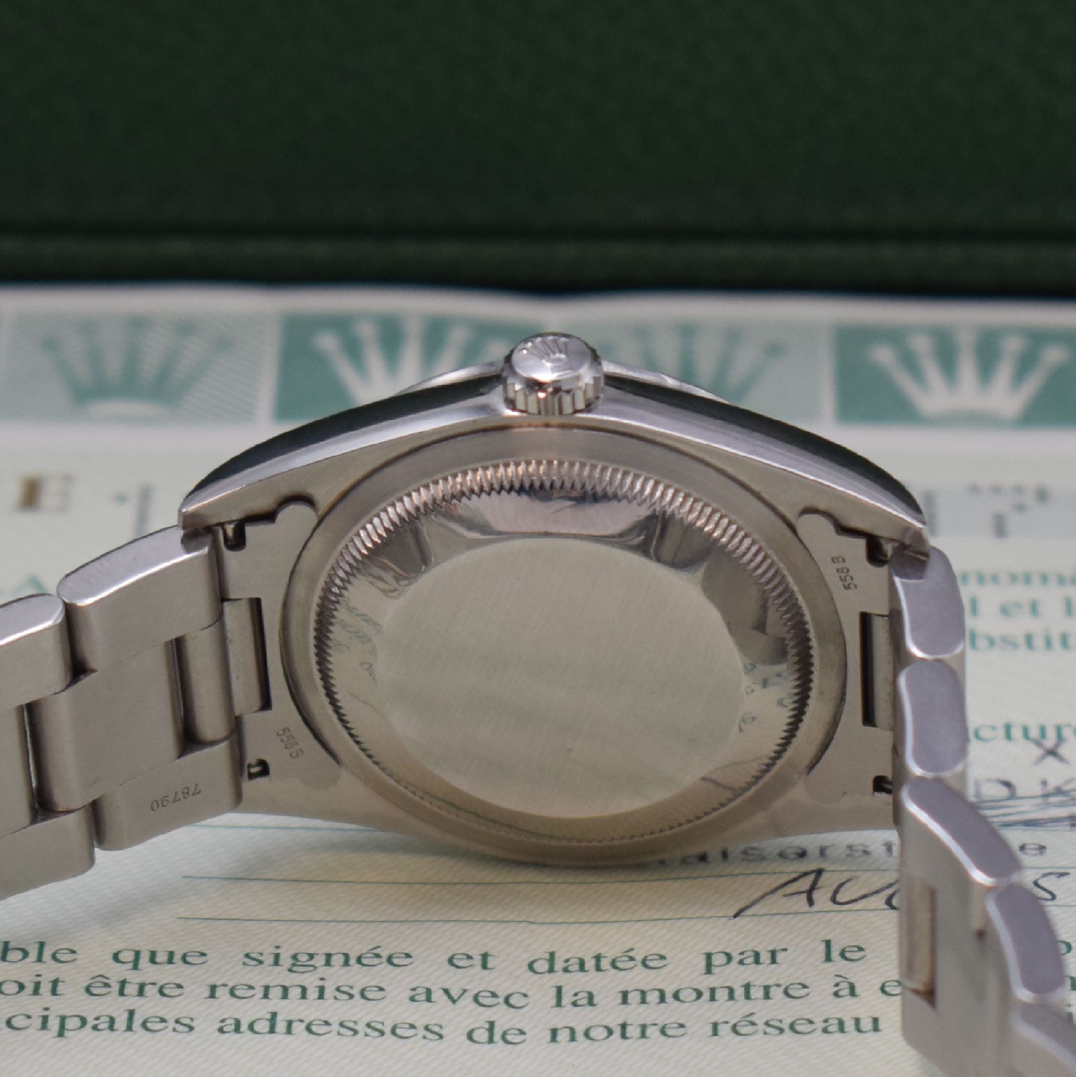 Detail d: ROLEX Herrenarmbanduhr Oyster Perpetual Explorer I Referenz 14270, Automatik, A- Serie, LC 100, Chronometer der Superlative in Edelstahl inkl. ...