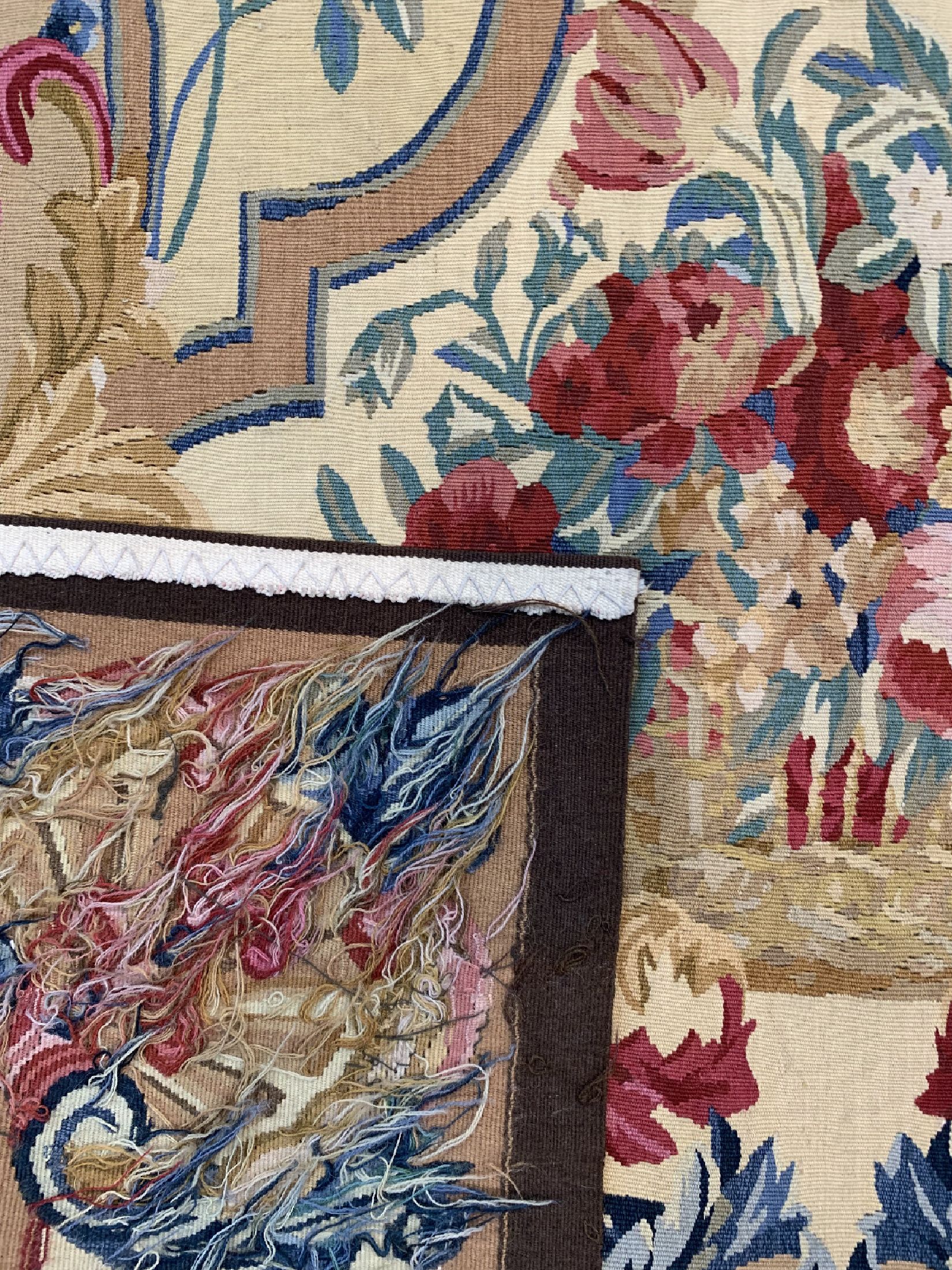 Detail d: Tapisserie, China, ca. 30 Jahre, Wolle auf Baumwolle, ca. 208 x 207 cm, EHZ: 1