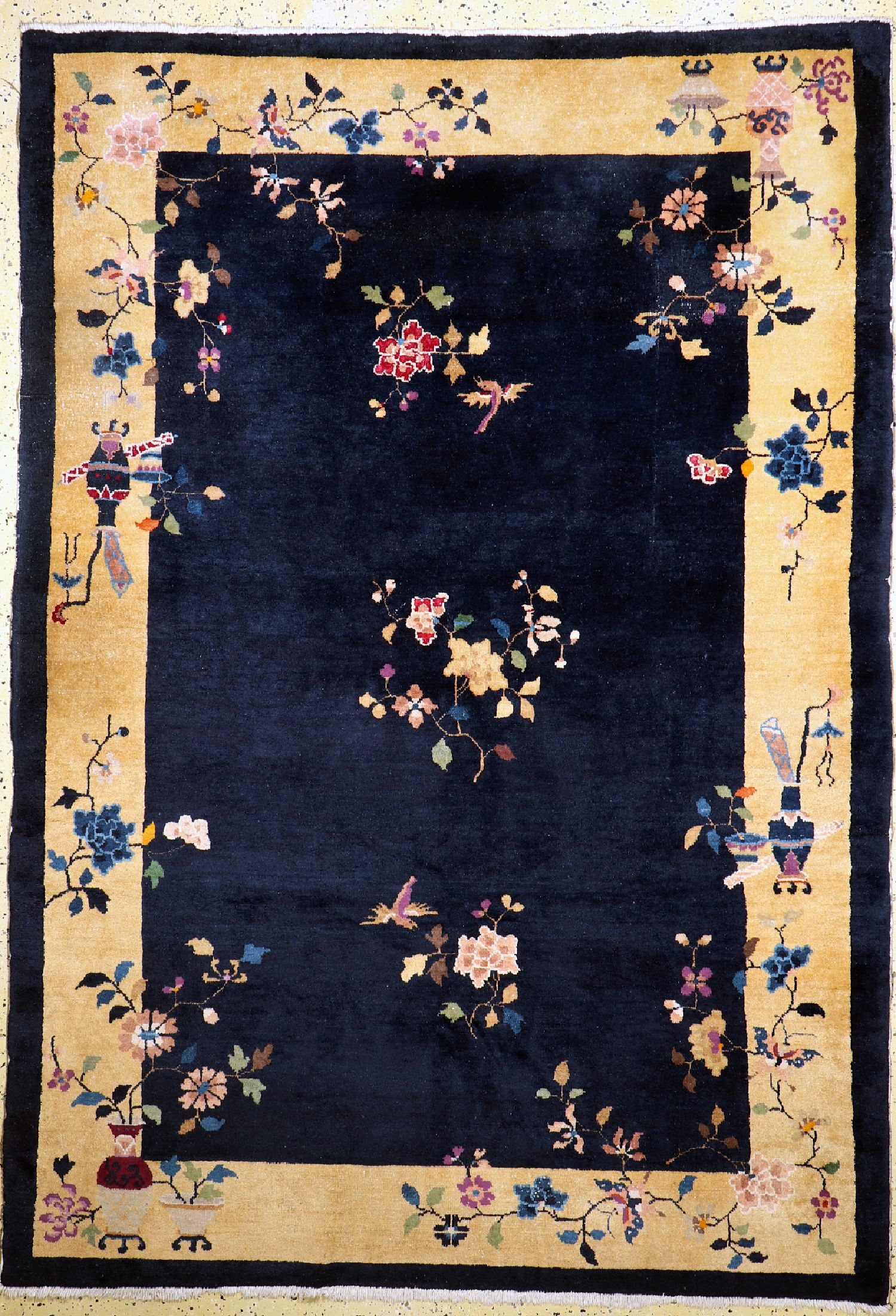 Antiker Peking, China, um 1900, Wolle auf Baumwolle, ca. 265 x 185 cm, EHZ: 2-3