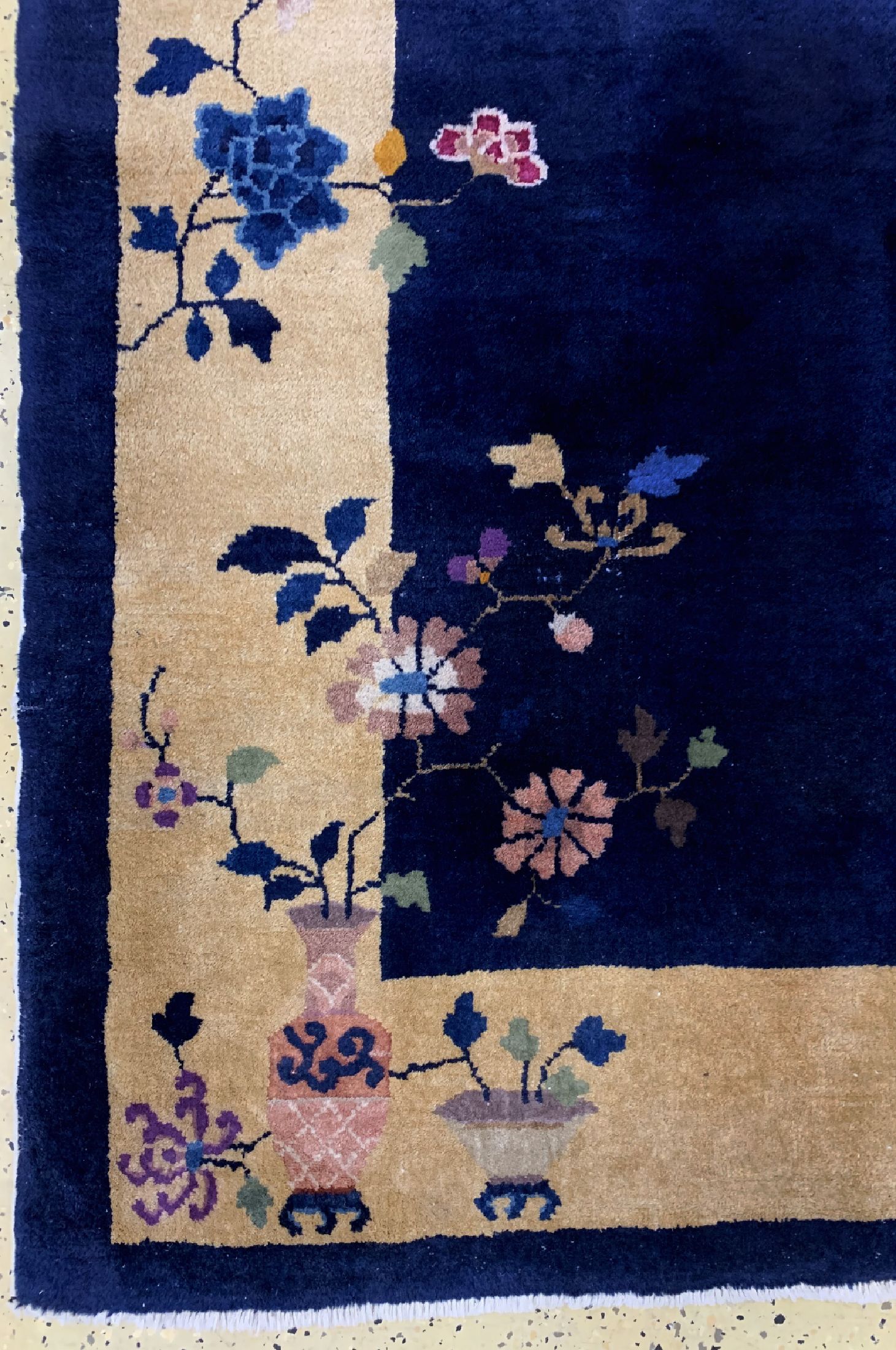Detail d: Antiker Peking, China, um 1900, Wolle auf Baumwolle, ca. 265 x 185 cm, EHZ: 2-3