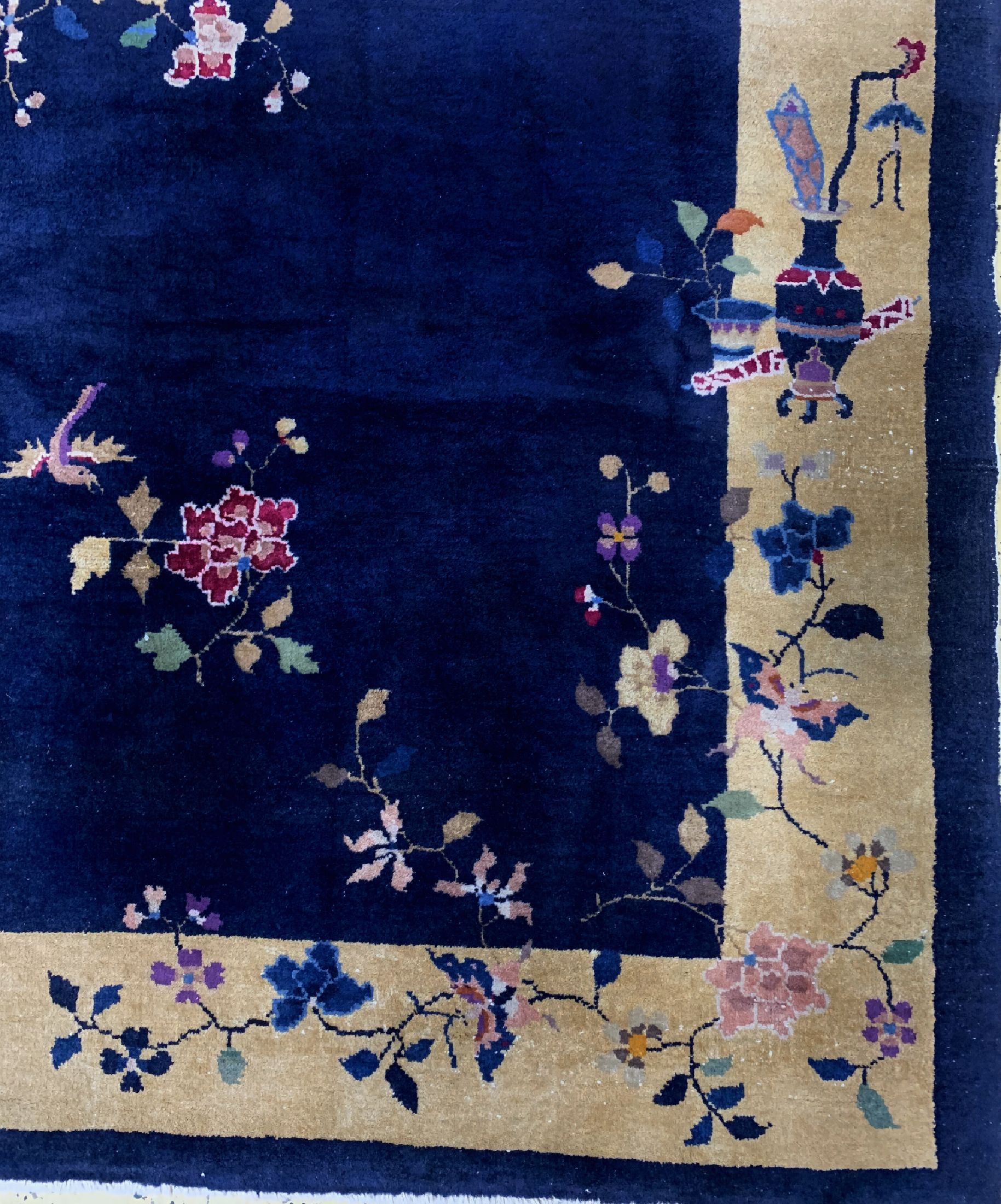 Detail e: Antiker Peking, China, um 1900, Wolle auf Baumwolle, ca. 265 x 185 cm, EHZ: 2-3