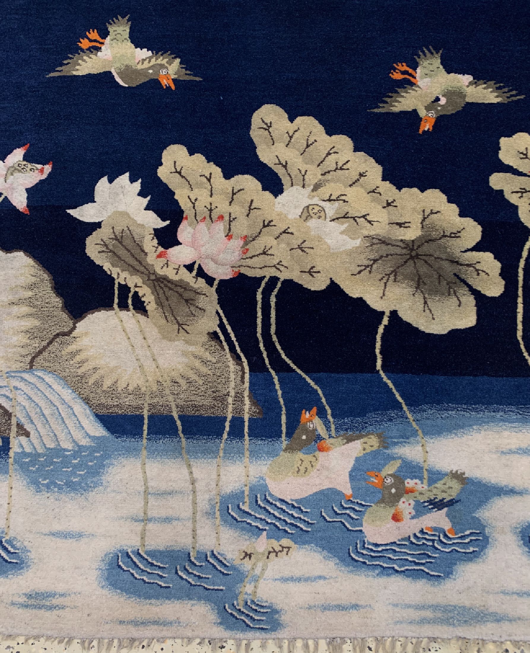 Detail b: Antiker Pao Tow, China, um 1900, Wolle auf Baumwolle, ca. 190 x 122 cm, EHZ: 1-2