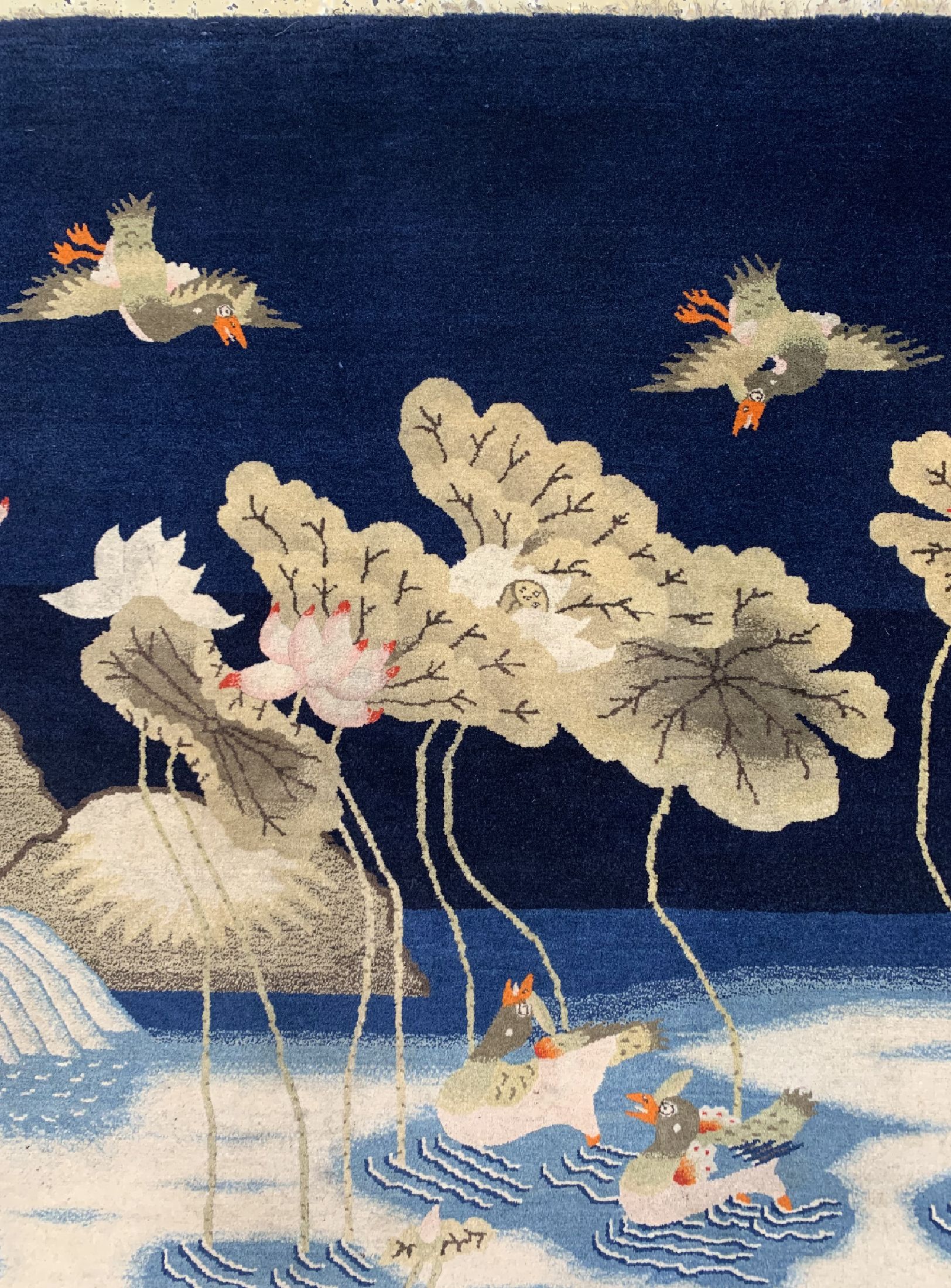 Detail d: Antiker Pao Tow, China, um 1900, Wolle auf Baumwolle, ca. 190 x 122 cm, EHZ: 1-2