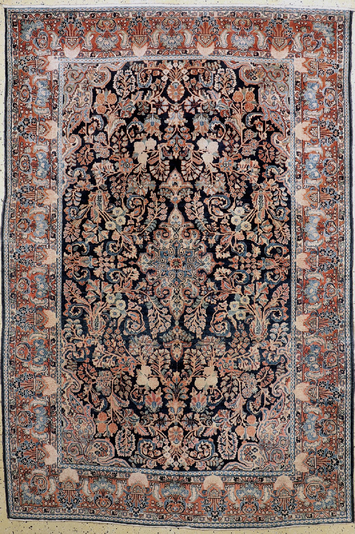 Us Re-Import Sarogh, Persien, um 1910/1920,Korkwolle auf Baumwolle, ca. 270 x 185 cm, gereinigt, EHZ: 1-2