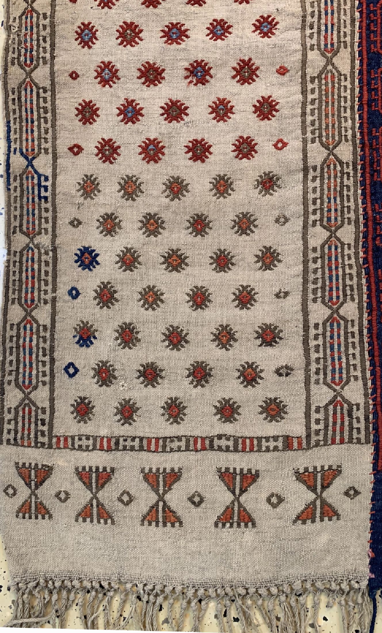 Detail c: Antiker Verneh(3 Bahnig), Türkei, um 1900, Wolle auf Wolle, ca. 400 x 110 cm, EHZ: 2