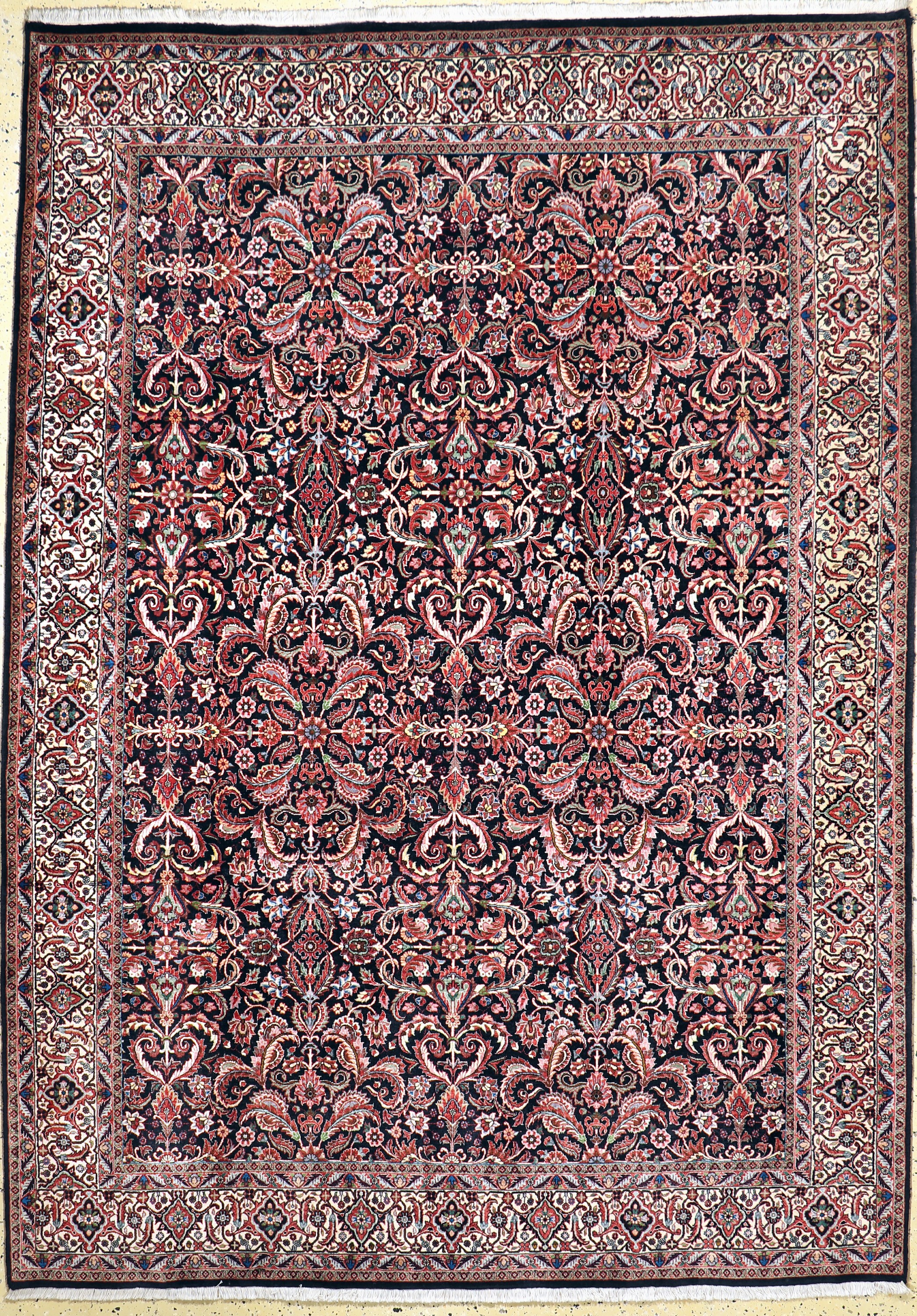 Bidjar Kork fein, Persien, ca. 50 Jahre, Korkwolle auf Baumwolle, ca. 292 x 210 cm, EHZ: 1-2