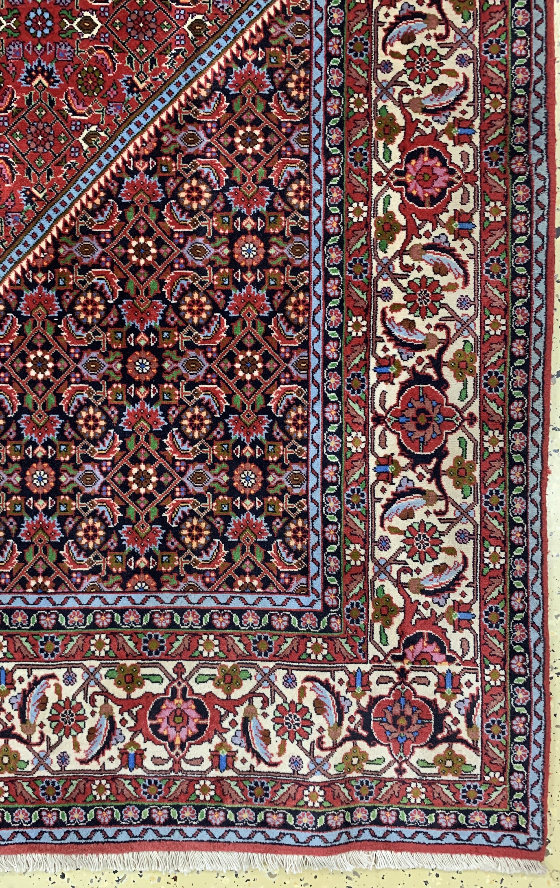 Detail a: Bidjar, Persien, ca. 50 Jahre, Wolle auf Baumwolle, ca. 298 x 196 cm, EHZ: 1-2