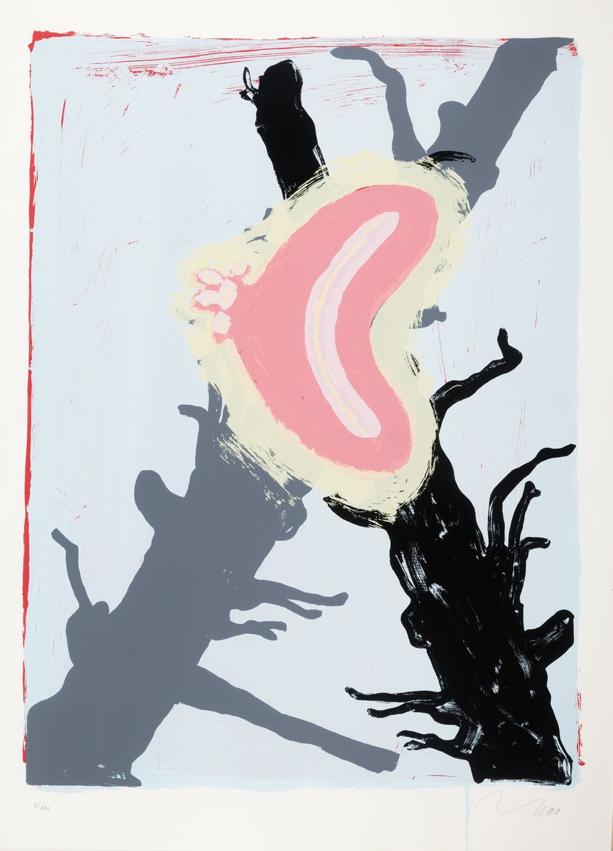 Jörg Immendorf, 1945-2007, ohne Titel, um 2000, handsigniert und nummeriert 5/100, handsigniert, ca. 94 x 68 cm, Blattgr. ca. 107 x 78.5 cm, unter ...