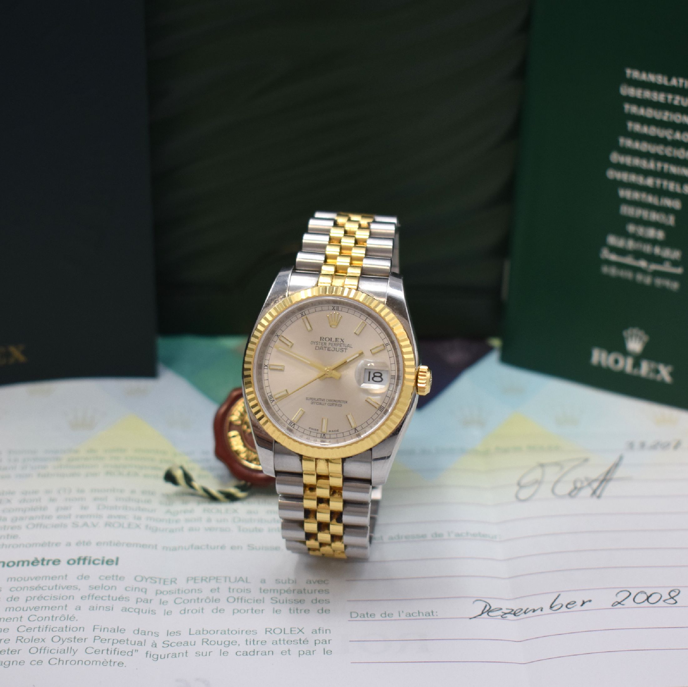 ROLEX Herrenarmbanduhr Oyster Perpetual Datejust Referenz 116233, Automatik, Z- Serie, LC 100, Chronometer der Superlative in Edelstahl/Gold ...