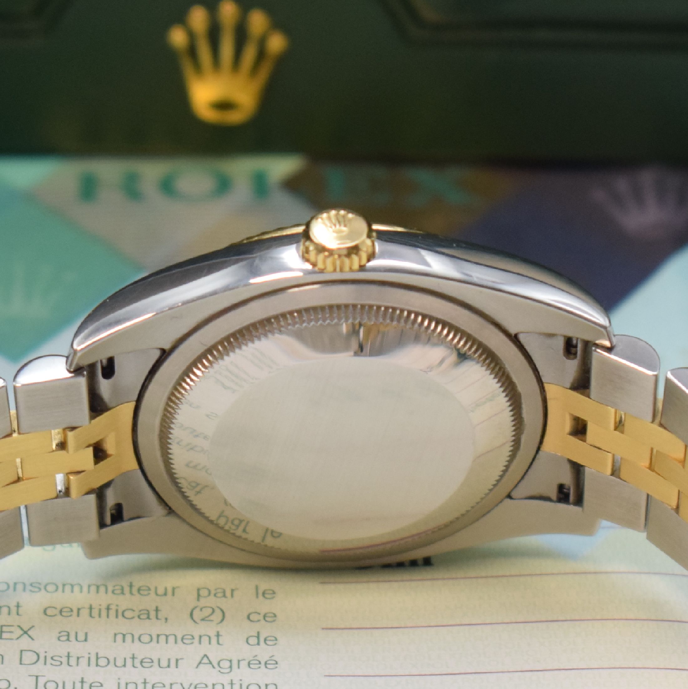 Detail d: ROLEX Herrenarmbanduhr Oyster Perpetual Datejust Referenz 116233, Automatik, Z- Serie, LC 100, Chronometer der Superlative in Edelstahl/Gold ...