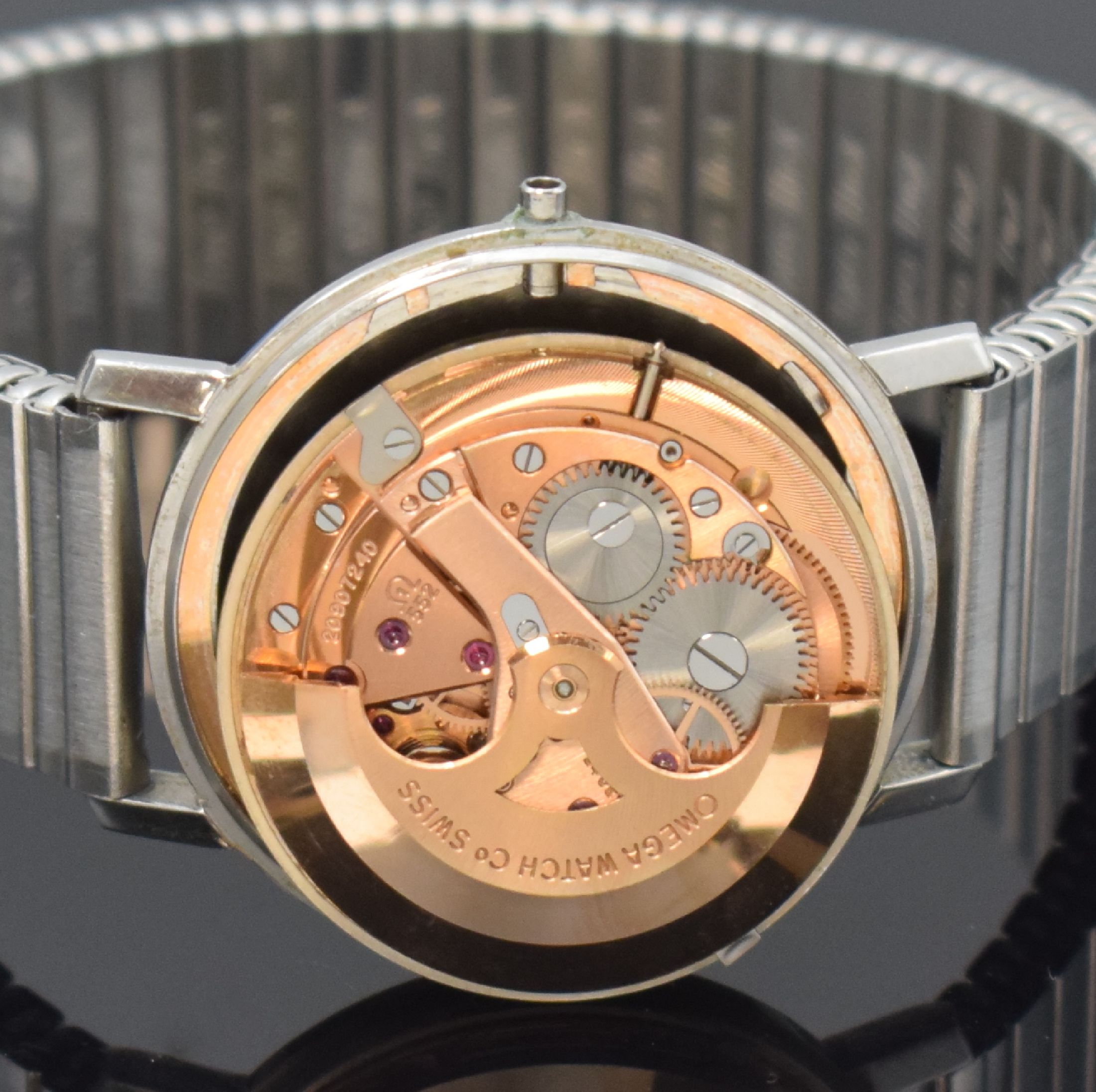 Detail f: OMEGA Seamaster De Ville Herrenarmbanduhr in Stahl Referenz 14905 SC-62, Schweiz um 1962, Automatik, Monocoque-Geh., Glasrand aufgedr., orig. Krone ...