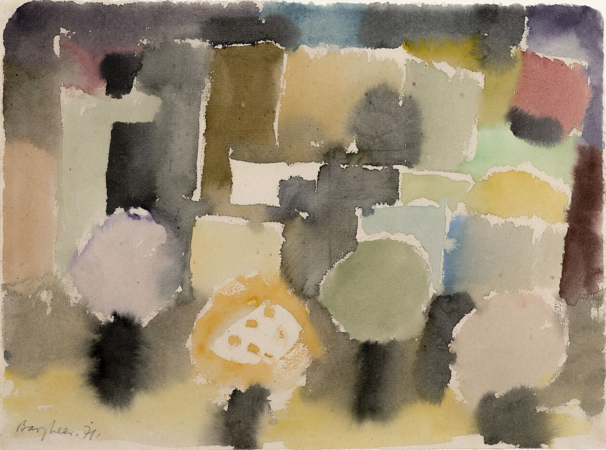 Eduard Bargheer, 190-1979 Hamburg, Aquarell,Waldlandschaft, 1971, links unten signiert unddatiert 71, Farbe und Licht als kompositionelle ...