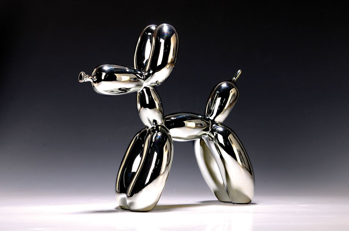 Detail k: ---entfällt--- Jeff Koons, geb. 1955, "Ballon Dog" (Grey), num. 140/999, inkl. Orginal Karton, ca. 30x30x12 cm