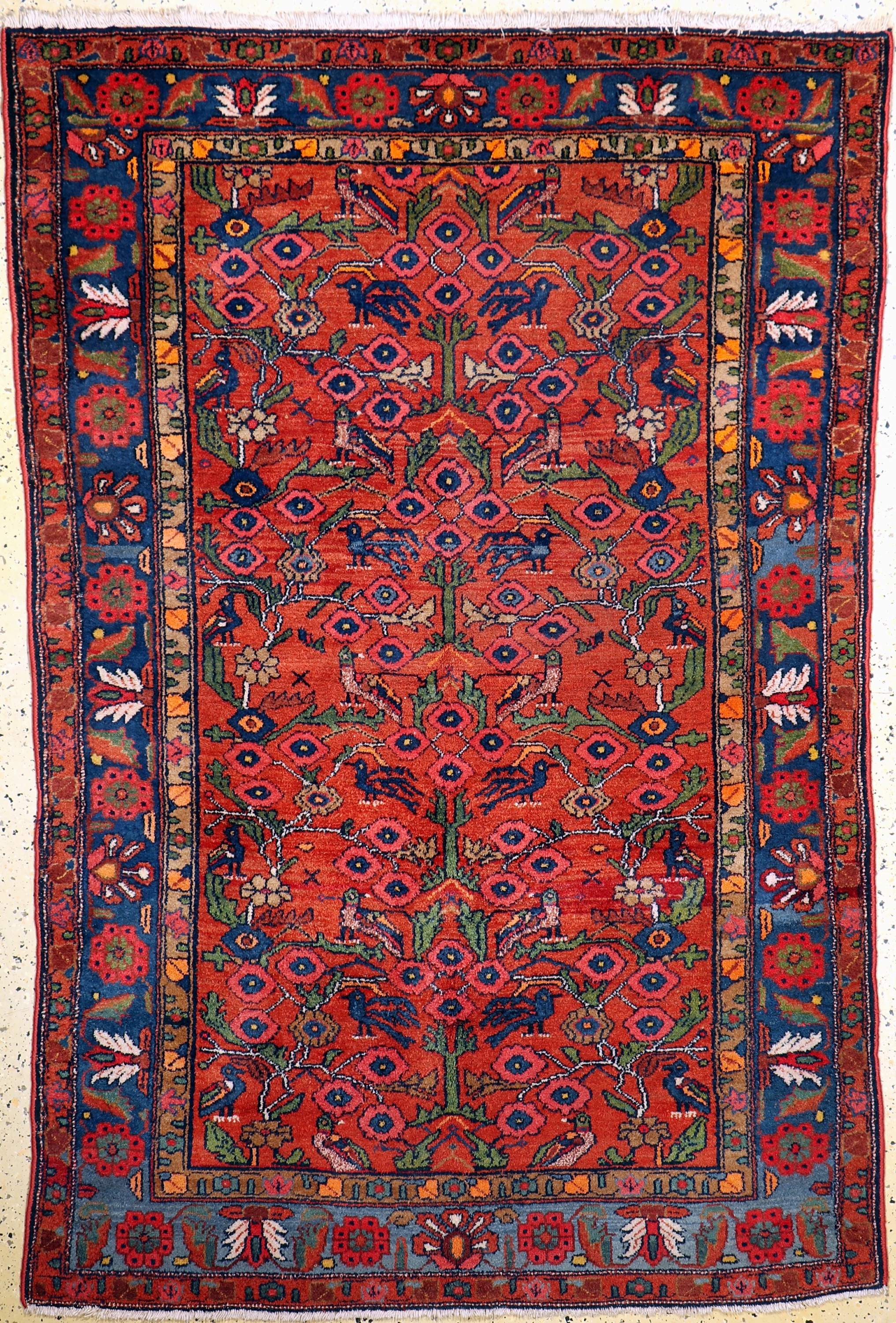 Antiker Hamadan, Persien, um 1900, Wolle auf Baumwolle, ca. 212 x 147 cm, EHZ: 3-4