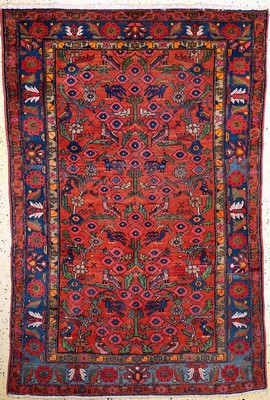 Image 26719774 - Antique Hamadan, Persia, around 1900, wool on cotton, approx. 212 x 147 cm, condition: 3-4. Rugs, Carpets & Flatweaves