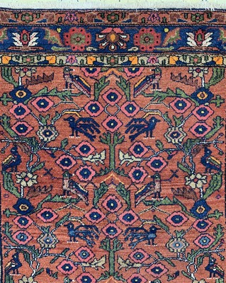 26719774c - Antique Hamadan, Persia, around 1900, wool on cotton, approx. 212 x 147 cm, condition: 3-4. Rugs, Carpets & Flatweaves