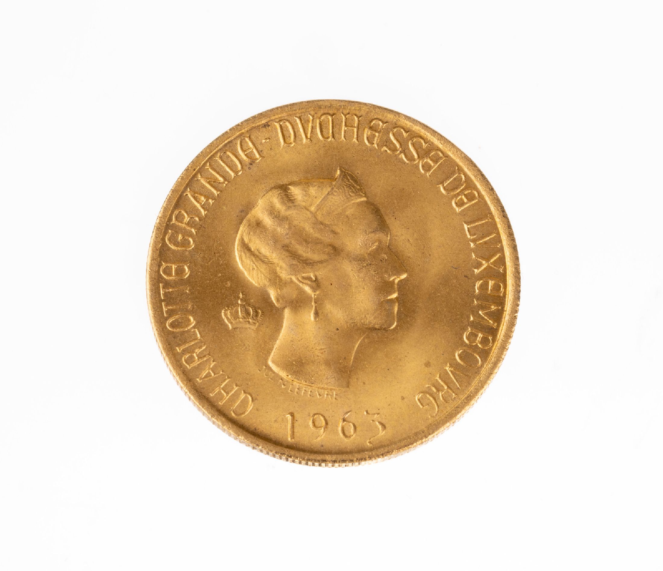 20 Francs Goldmünze, Luxemburg 1963, Großherzogin Charlotte
