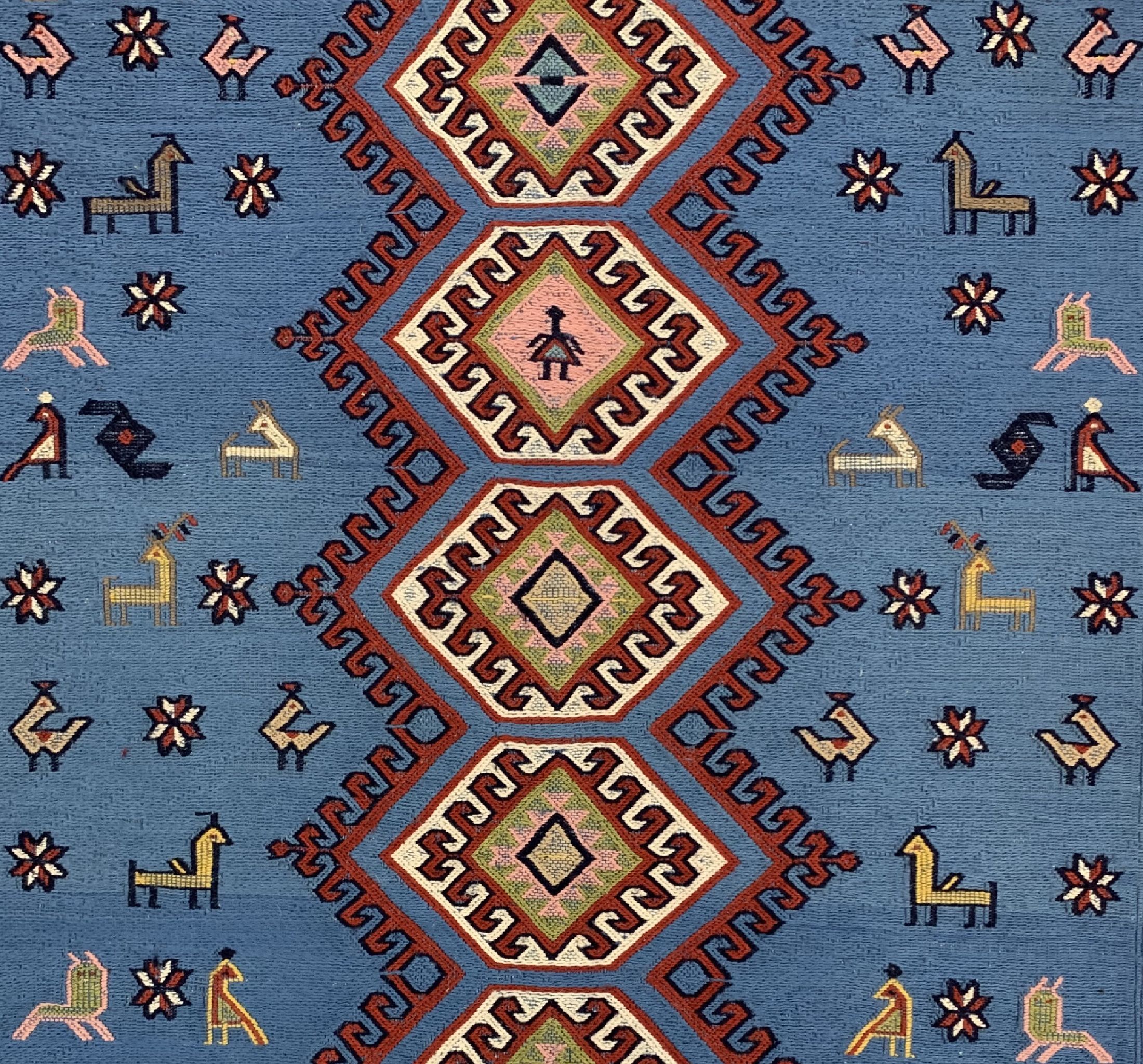 Detail c: Sumakh, Türkei, ca. 50 Jahre, Wolle auf Wolle, ca. 190 x 114 cm, EHZ: 2