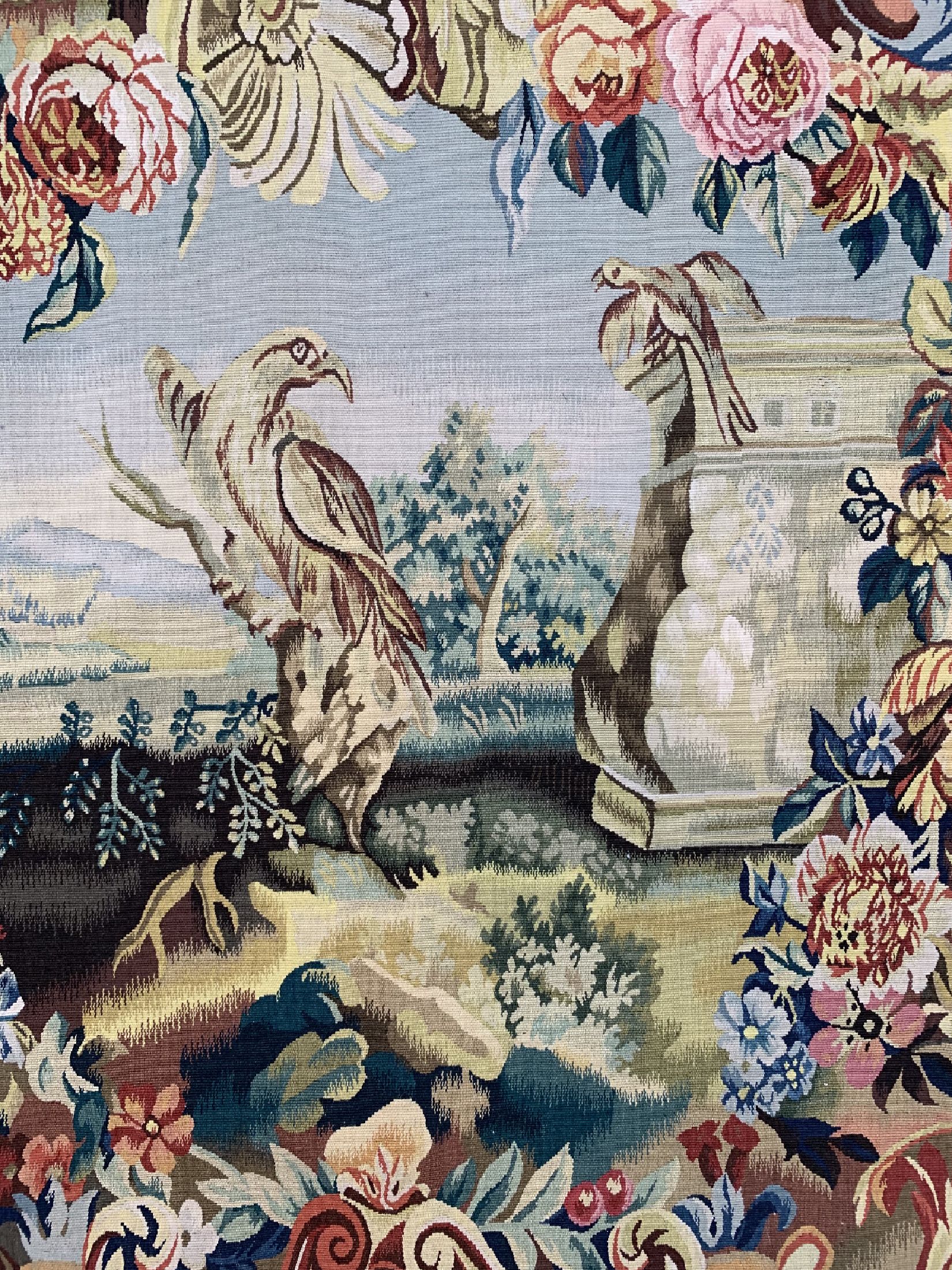 Detail c: Tapisserie, China, ca. 30 Jahre, Wolle auf Baumwolle, ca. 94 x 93 cm, EHZ: 1