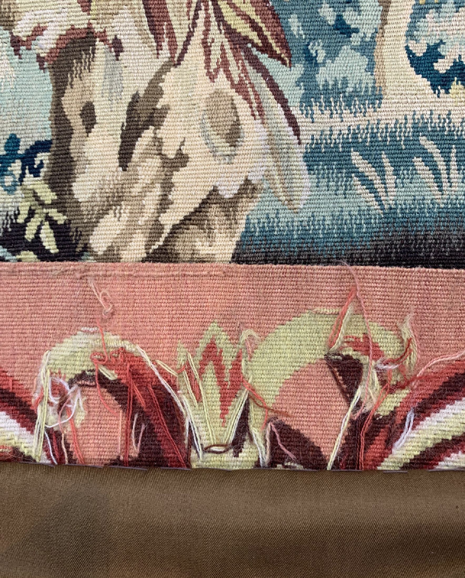 Detail d: Tapisserie, China, ca. 30 Jahre, Wolle auf Baumwolle, ca. 94 x 93 cm, EHZ: 1