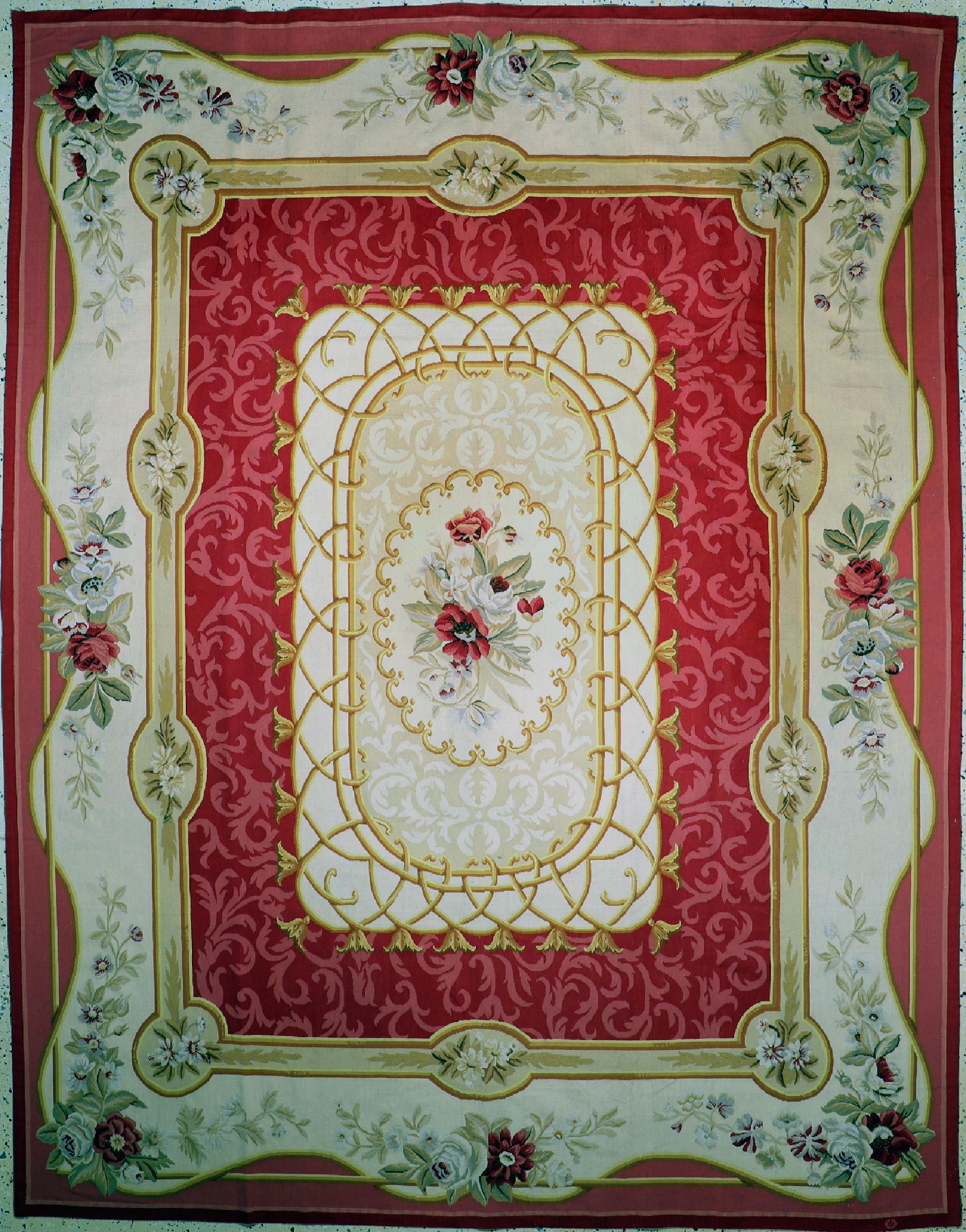 Aubusson stil, China, ca. 30 Jahre, Wolle auf Baumwolle, ca. 300 x 237 cm, EHZ: 1-2