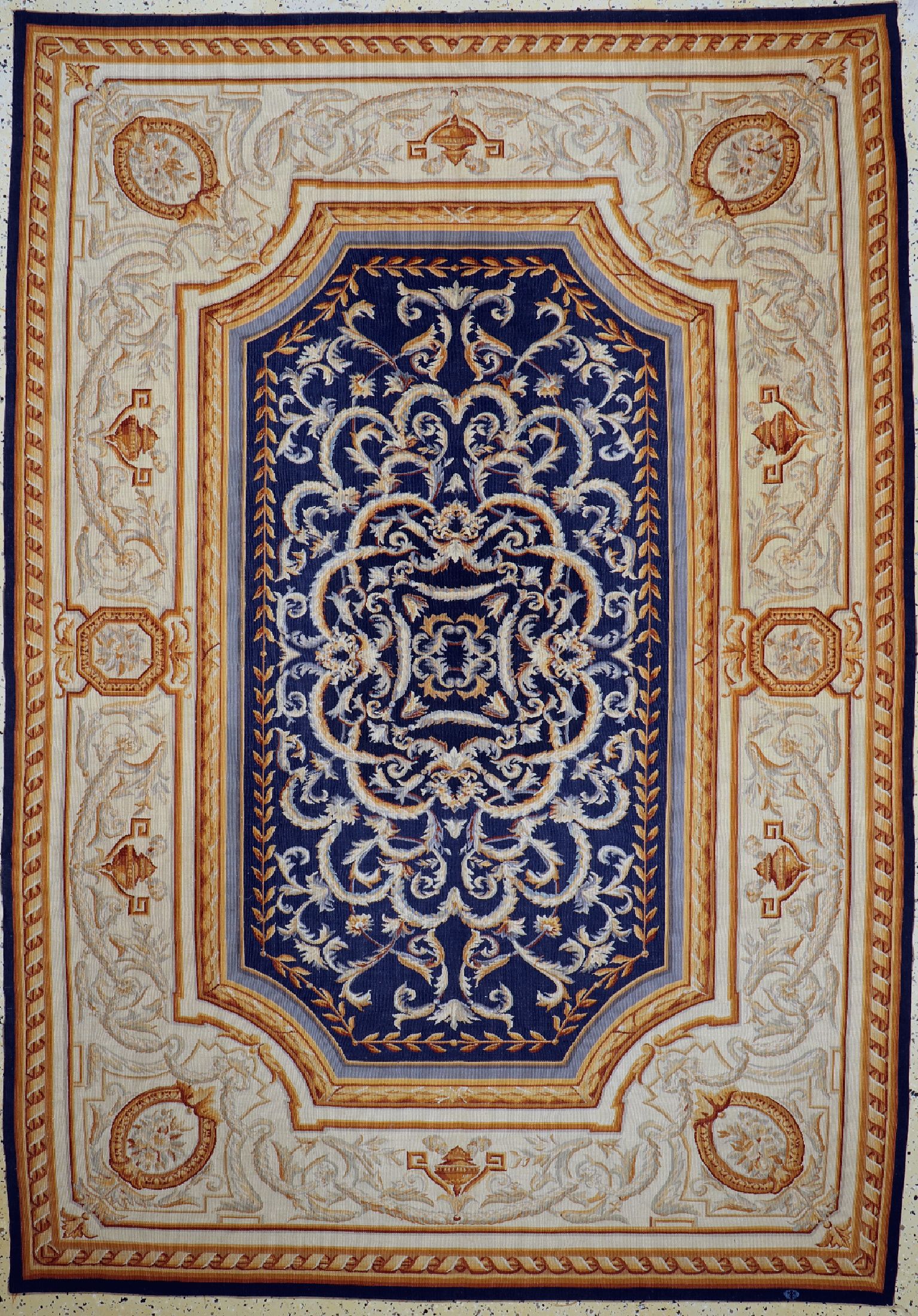 Aubusson stil, China, ca. 30 Jahre, Wolle auf Baumwolle, ca. 261 x 184 cm, EHZ: 1-2