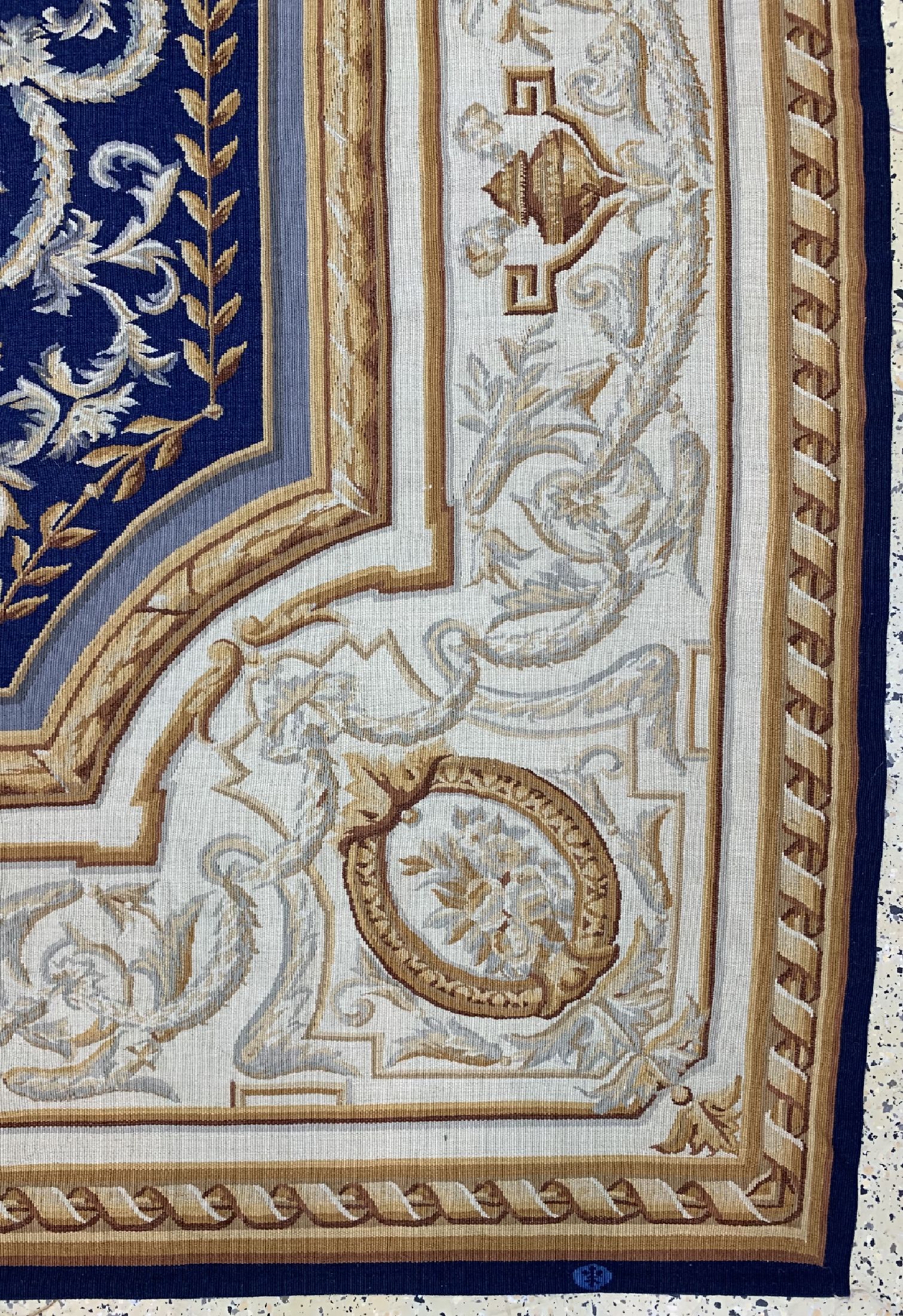 Detail a: Aubusson stil, China, ca. 30 Jahre, Wolle auf Baumwolle, ca. 261 x 184 cm, EHZ: 1-2