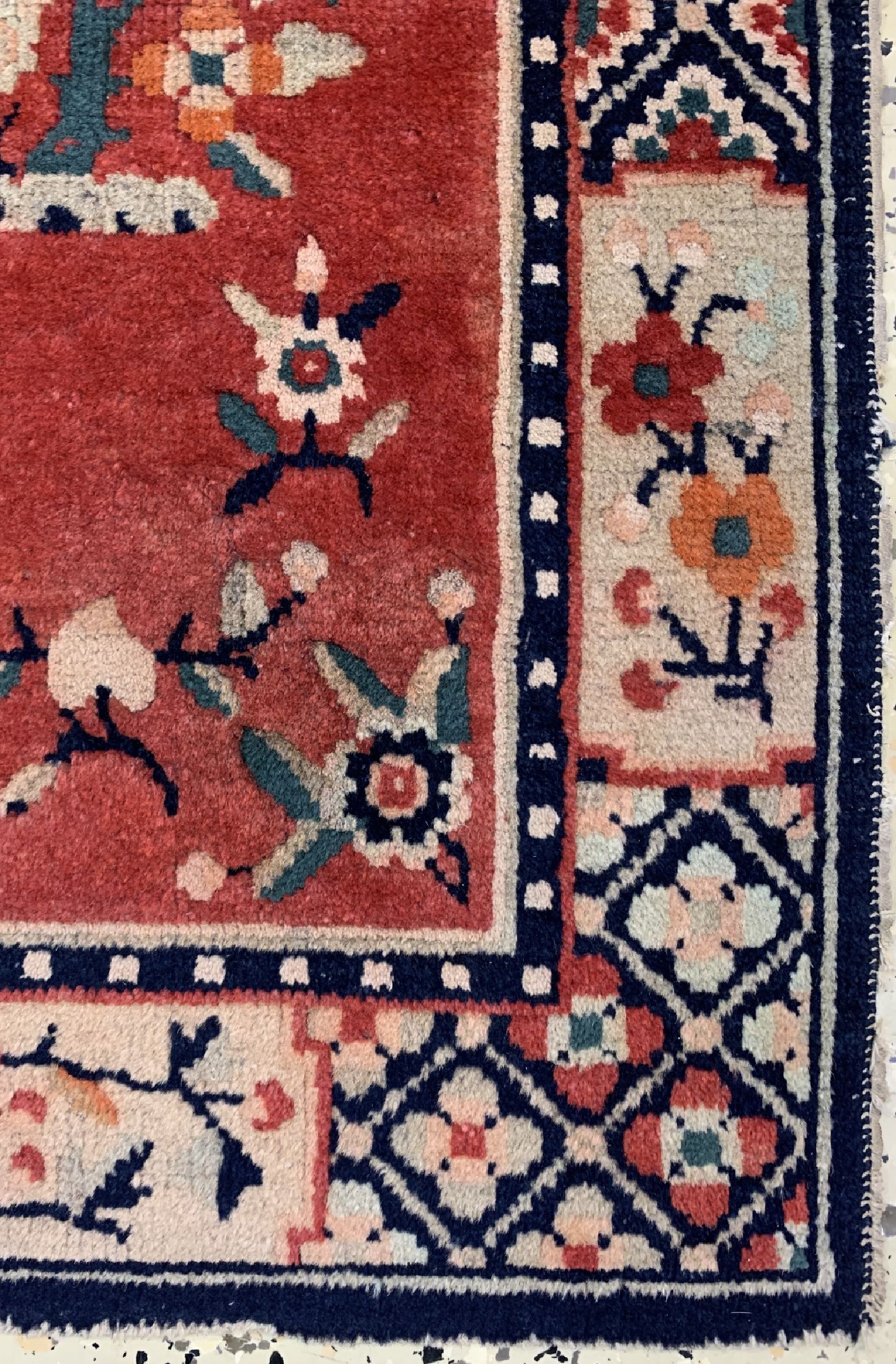 Detail a: Peking alt, China, um 1940, Wolle auf Baumwolle, ca. 90 x 53 cm, EHZ: 3