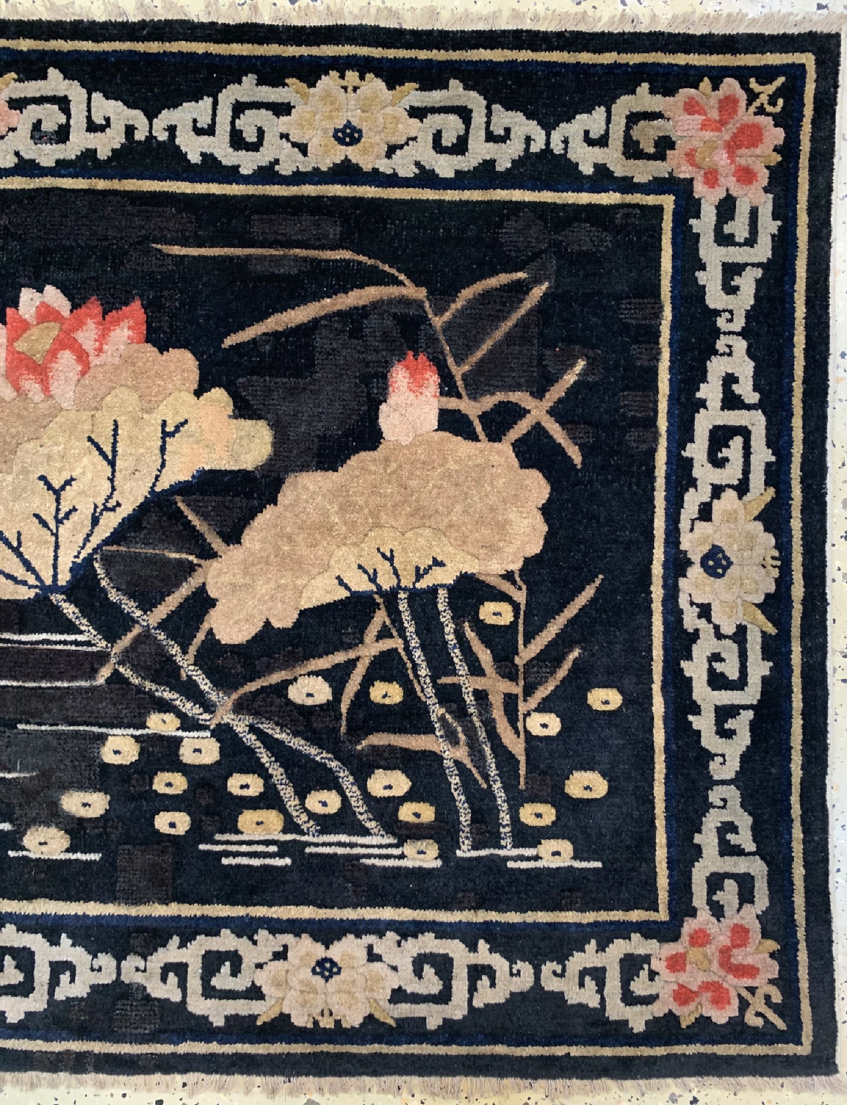 Detail a: Antiker Pao Tow, China, um 1900, Wolle auf Baumwolle, ca. 170 x 97 cm, EHZ: 2, (Restaurierungen)
