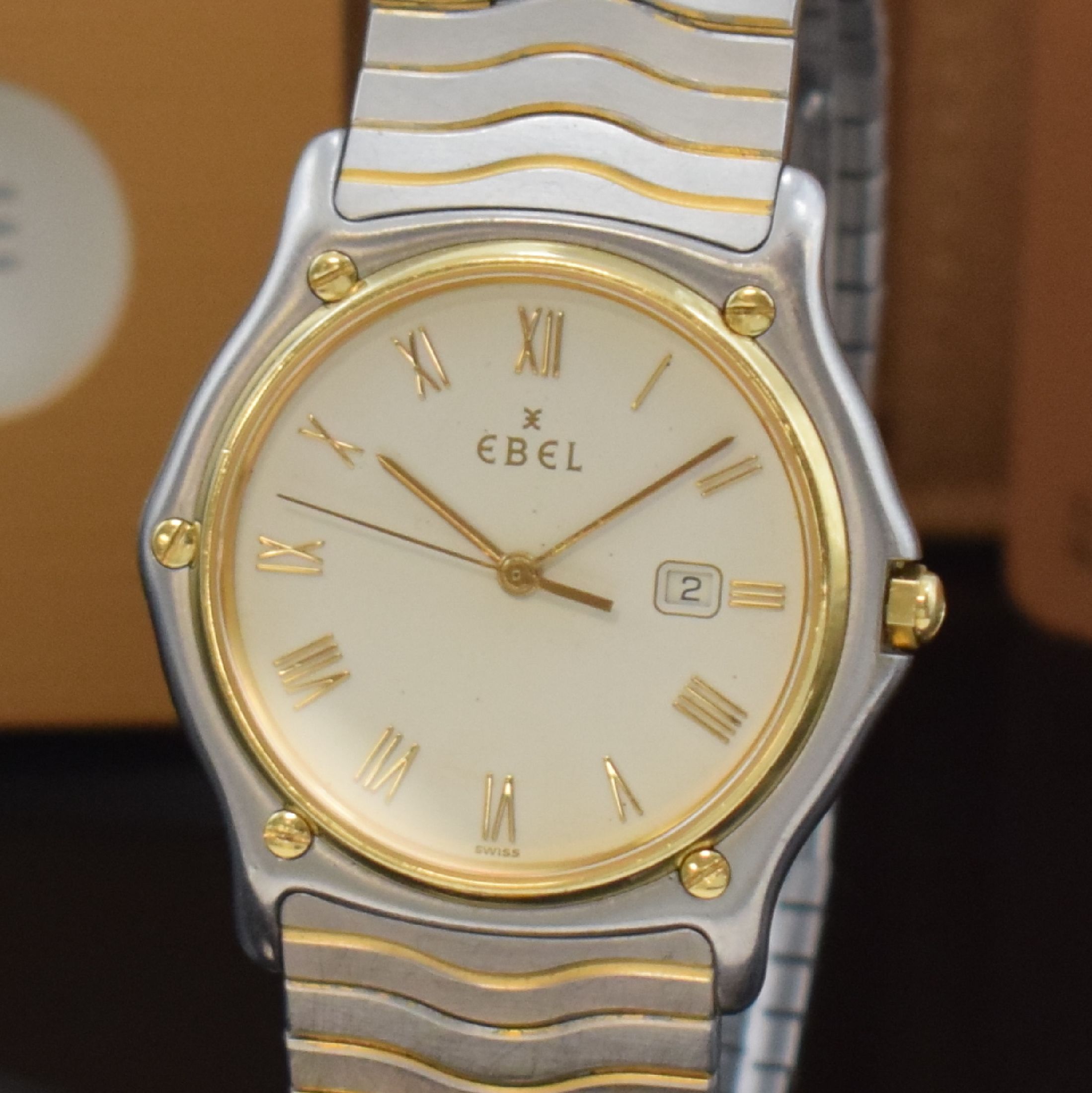Detail a: EBEL Armbanduhr Sport Classic Referenz 183903, quarz, Edelstahl/Gold kombiniert inkl. Wellengliederband m. dopp. Faltschl., Lünette gegen Geh. ...