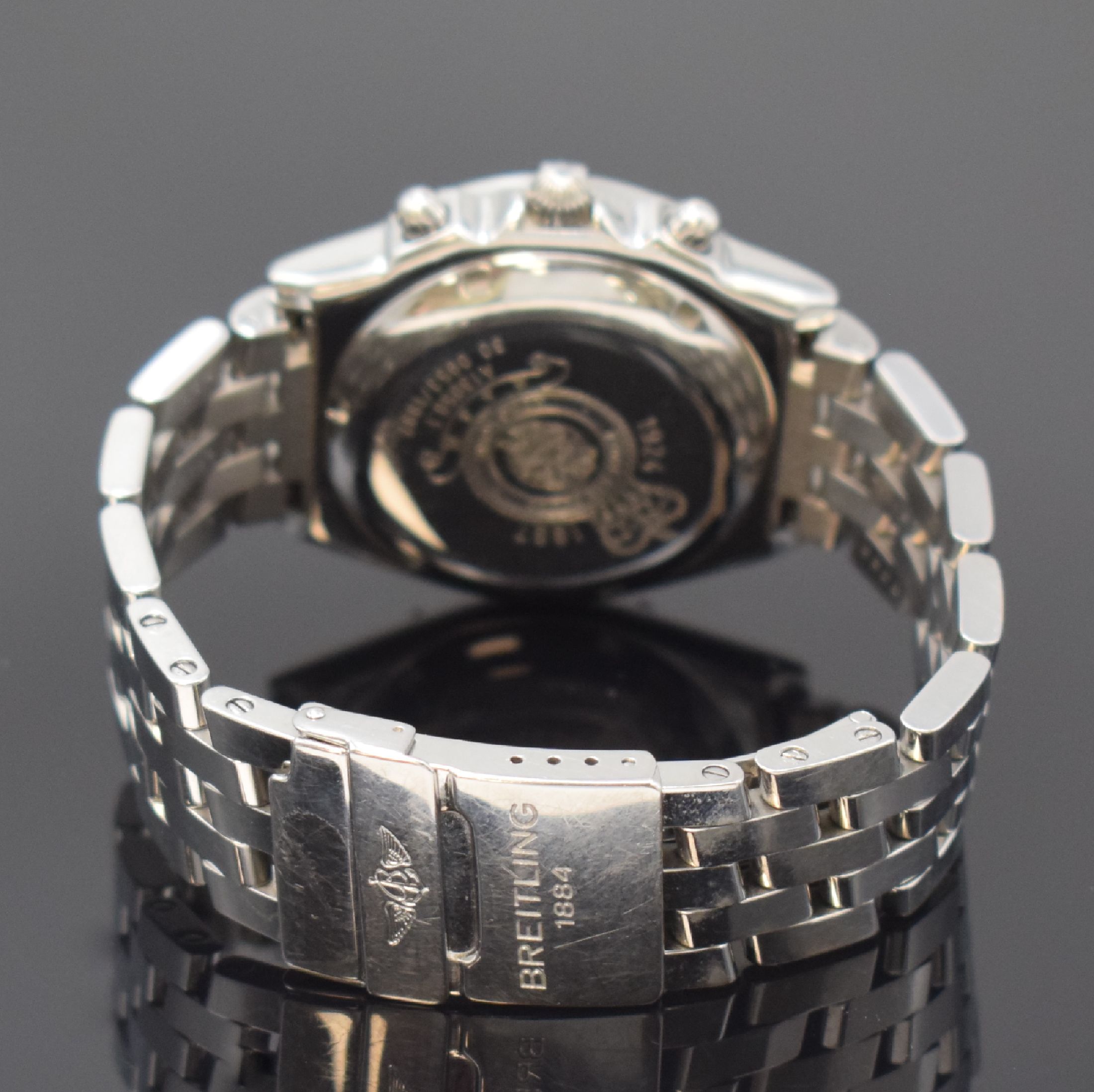 Detail b: BREITLING Chronomat RAF Hong Kong auf 1997 Stück limitierter Armbandchronograph Referenz A13050.1, Schweiz um 1997, Automatik, Edelstahlgeh. inkl. ...
