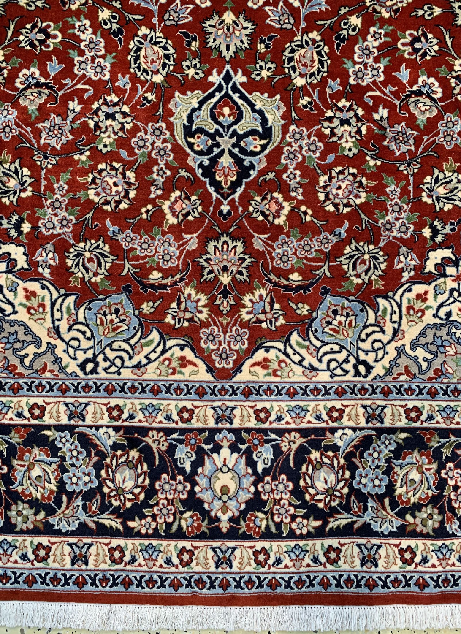 Detail b: Yazd Kork fein, Persien, ca. 40 Jahre, Korkwolle auf Baumwolle, ca. 300 x 206 cm, EHZ: 1-2