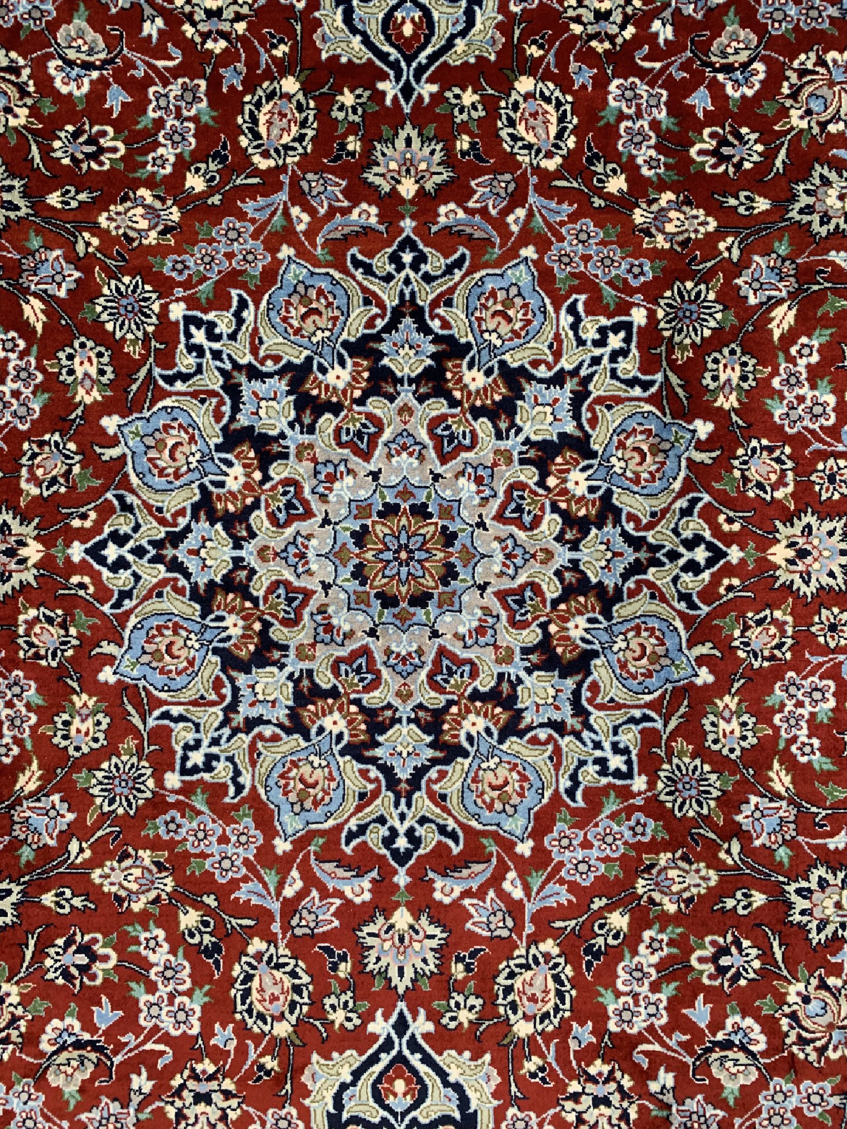 Detail c: Yazd Kork fein, Persien, ca. 40 Jahre, Korkwolle auf Baumwolle, ca. 300 x 206 cm, EHZ: 1-2