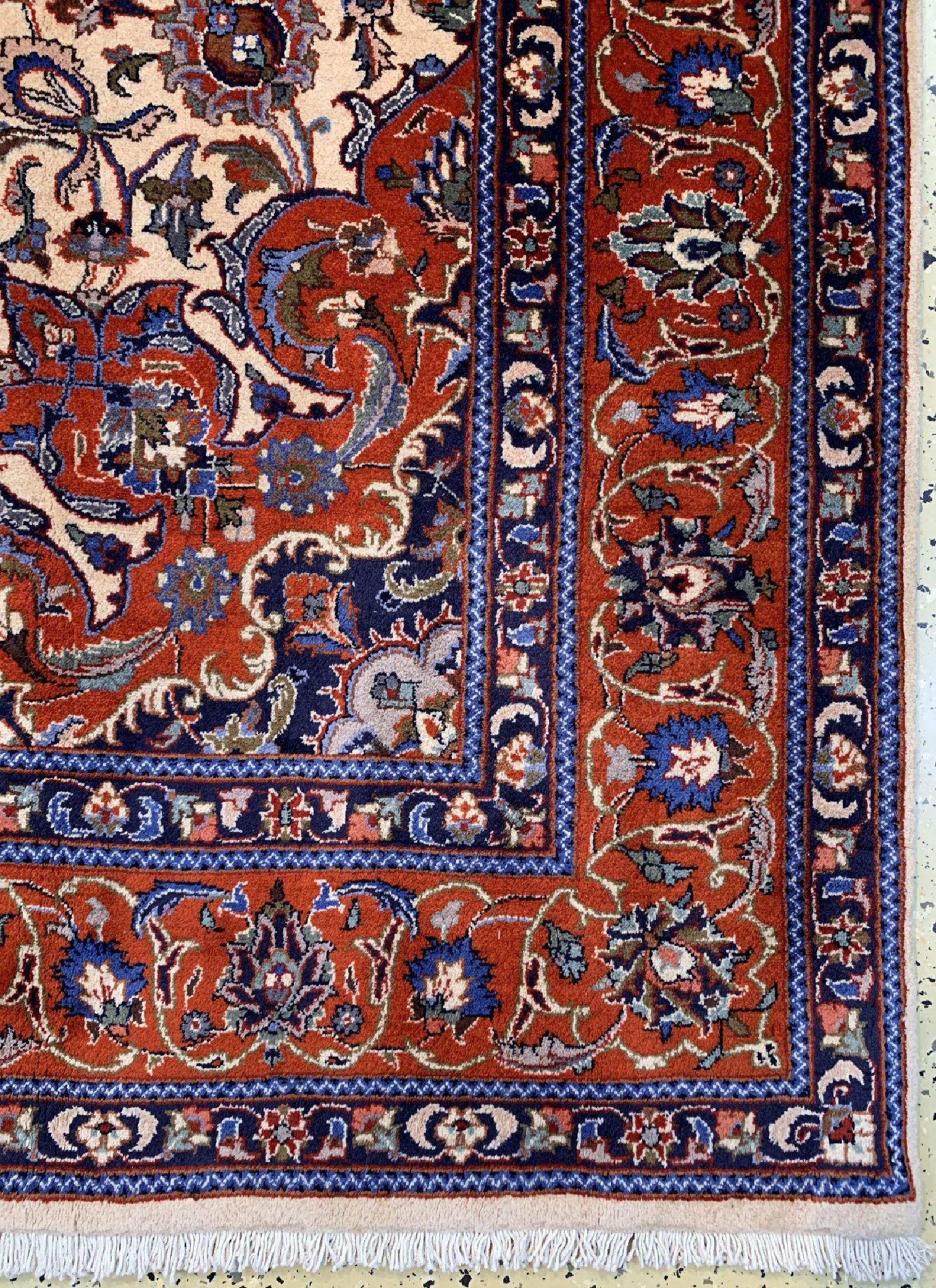 Detail a: Sarogh fein, Persien, ca. 40 Jahre, Wolle auf Baumwolle, ca. 302 x 200 cm, EHZ: 1-2
