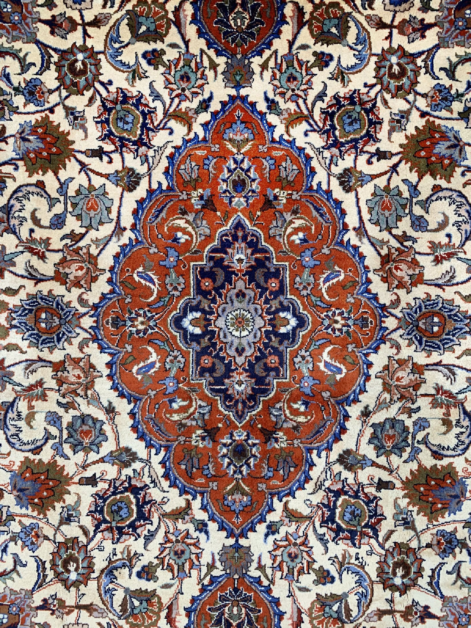 Detail b: Sarogh fein, Persien, ca. 40 Jahre, Wolle auf Baumwolle, ca. 302 x 200 cm, EHZ: 1-2