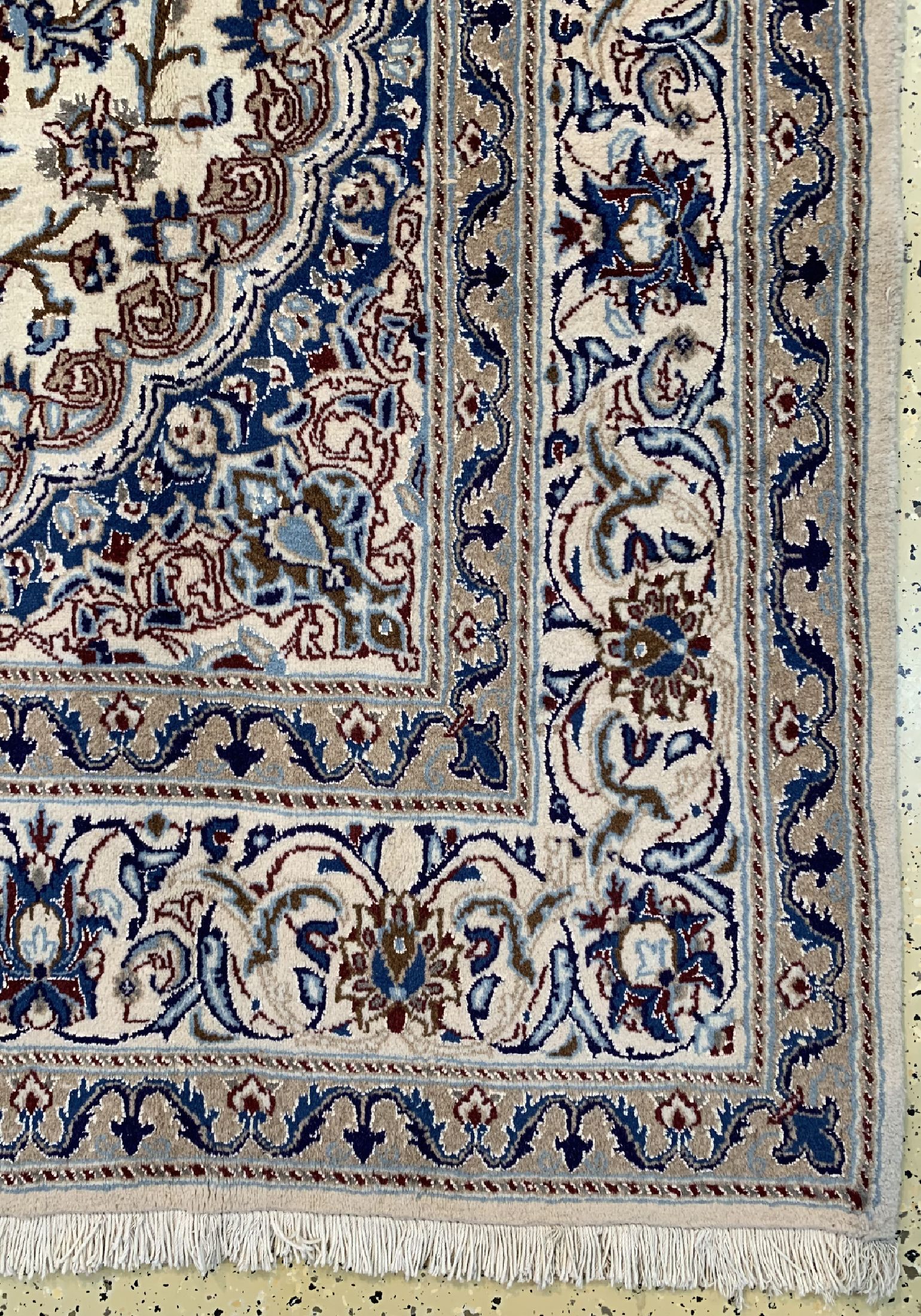 Detail a: Nain, Persien, ca. 40 Jahre, Wolle auf Baumwolle, ca. 309 x 200 cm, EHZ: 1-2