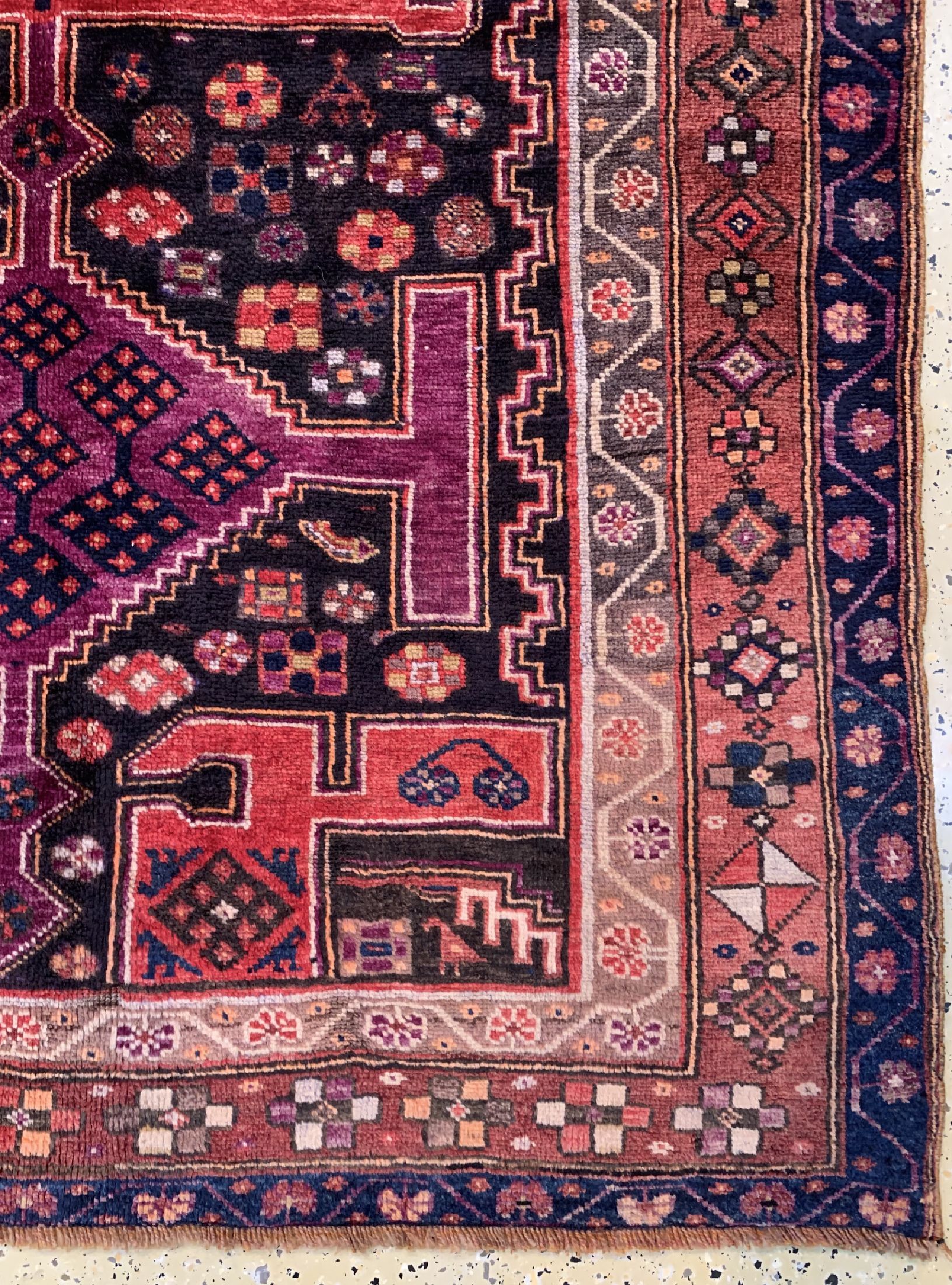 Detail a: Kordi alt, Persien, um 1930, Wolle auf Wolle, ca. 287 x 150 cm, EHZ: 2