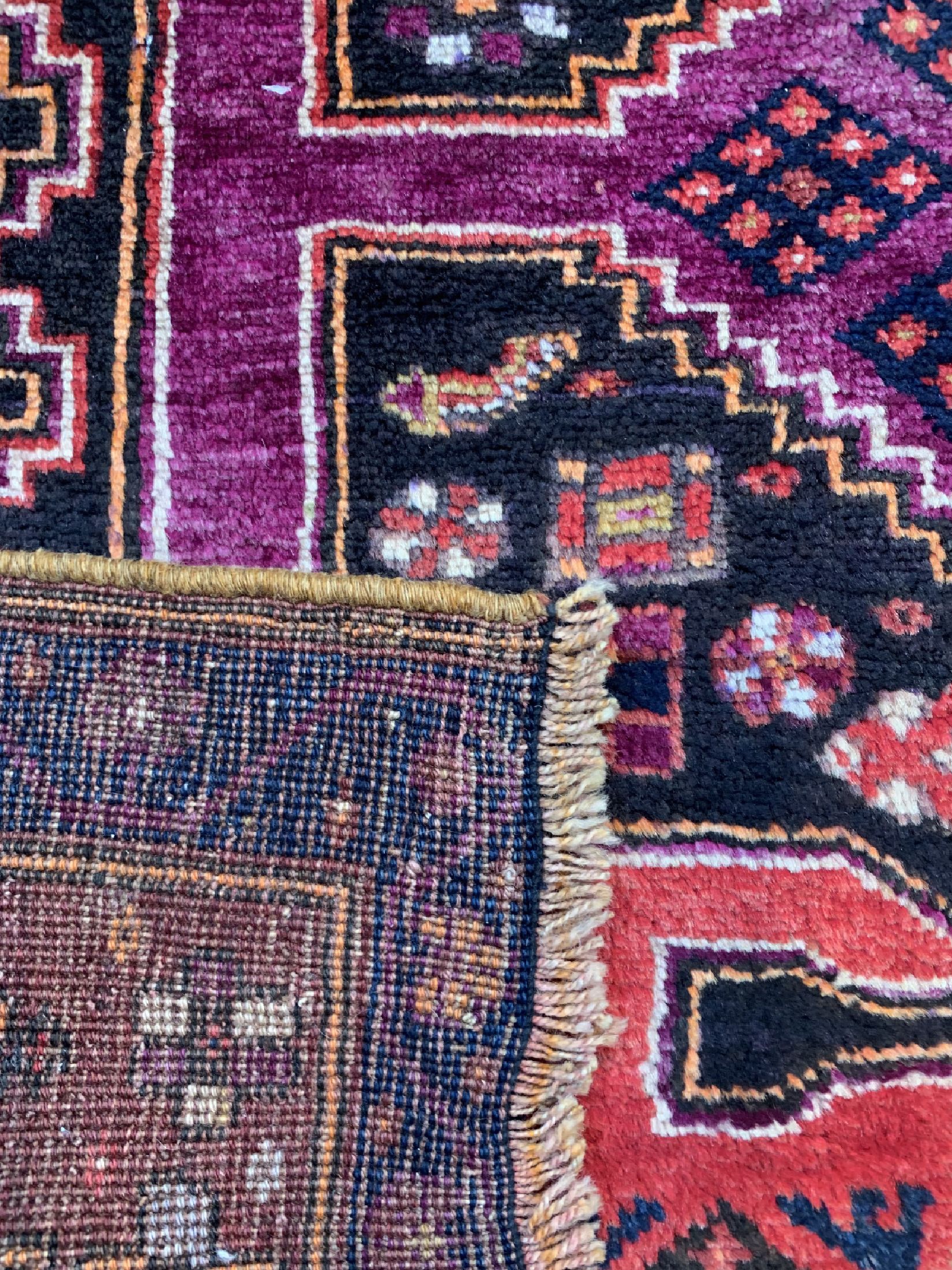 Detail e: Kordi alt, Persien, um 1930, Wolle auf Wolle, ca. 287 x 150 cm, EHZ: 2
