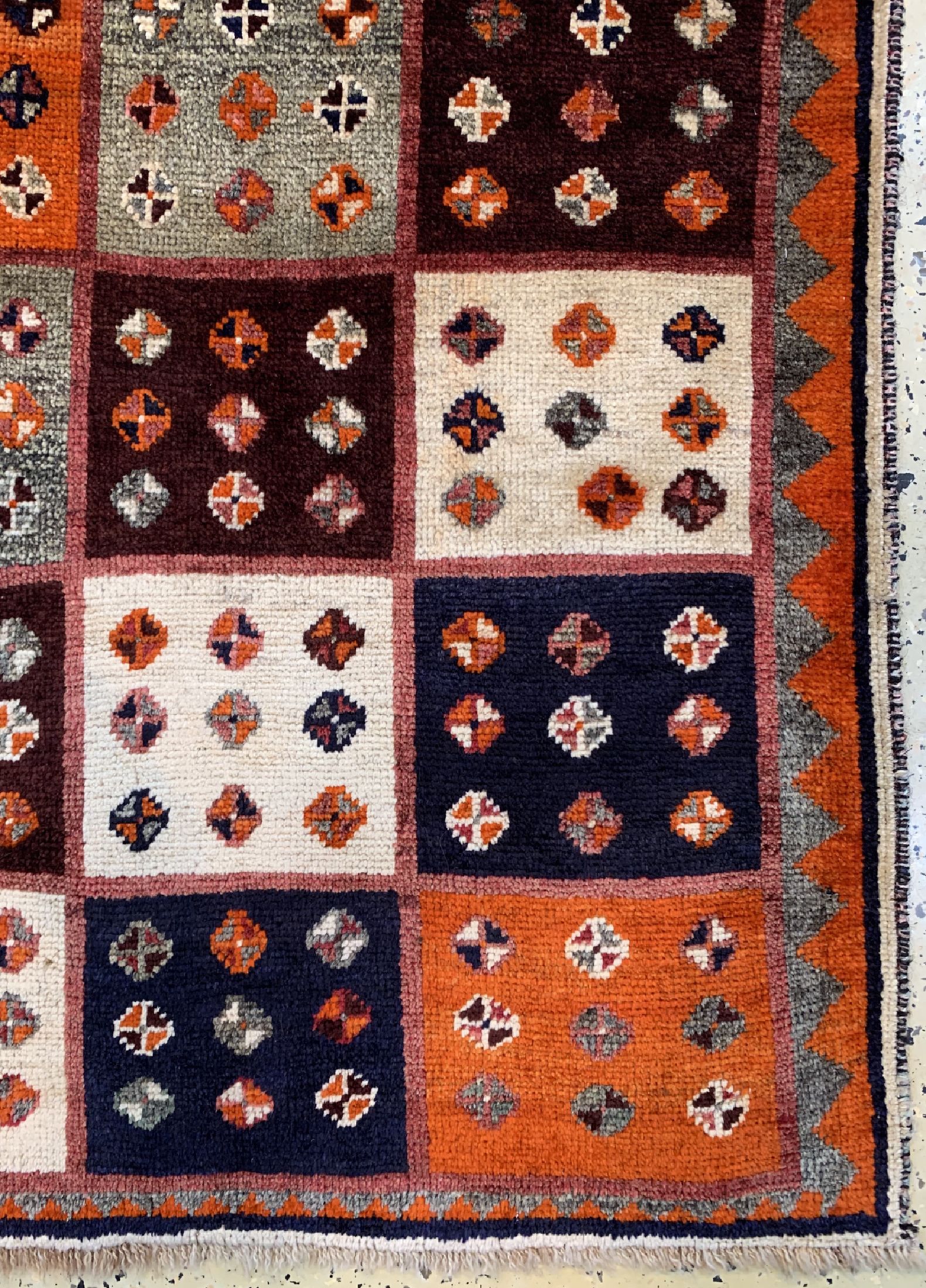 Detail a: Gabbeh alt, Persien, um 1960, Wolle auf Wolle, ca. 207 x 128 cm, EHZ: 2
