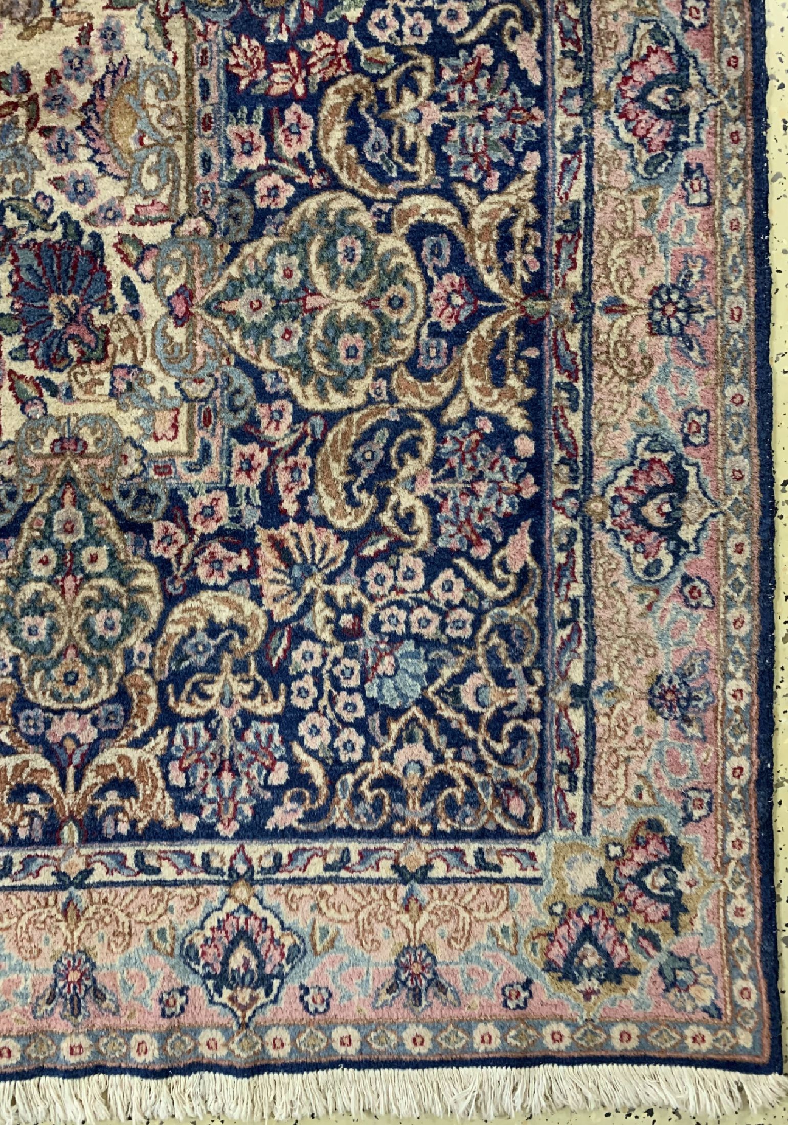Detail a: Kerman Lawar, Persien, um 1920, Wolle auf Baumwolle, ca. 440 x 300 cm, Reinigungsbedürftig, EHZ: 2-3