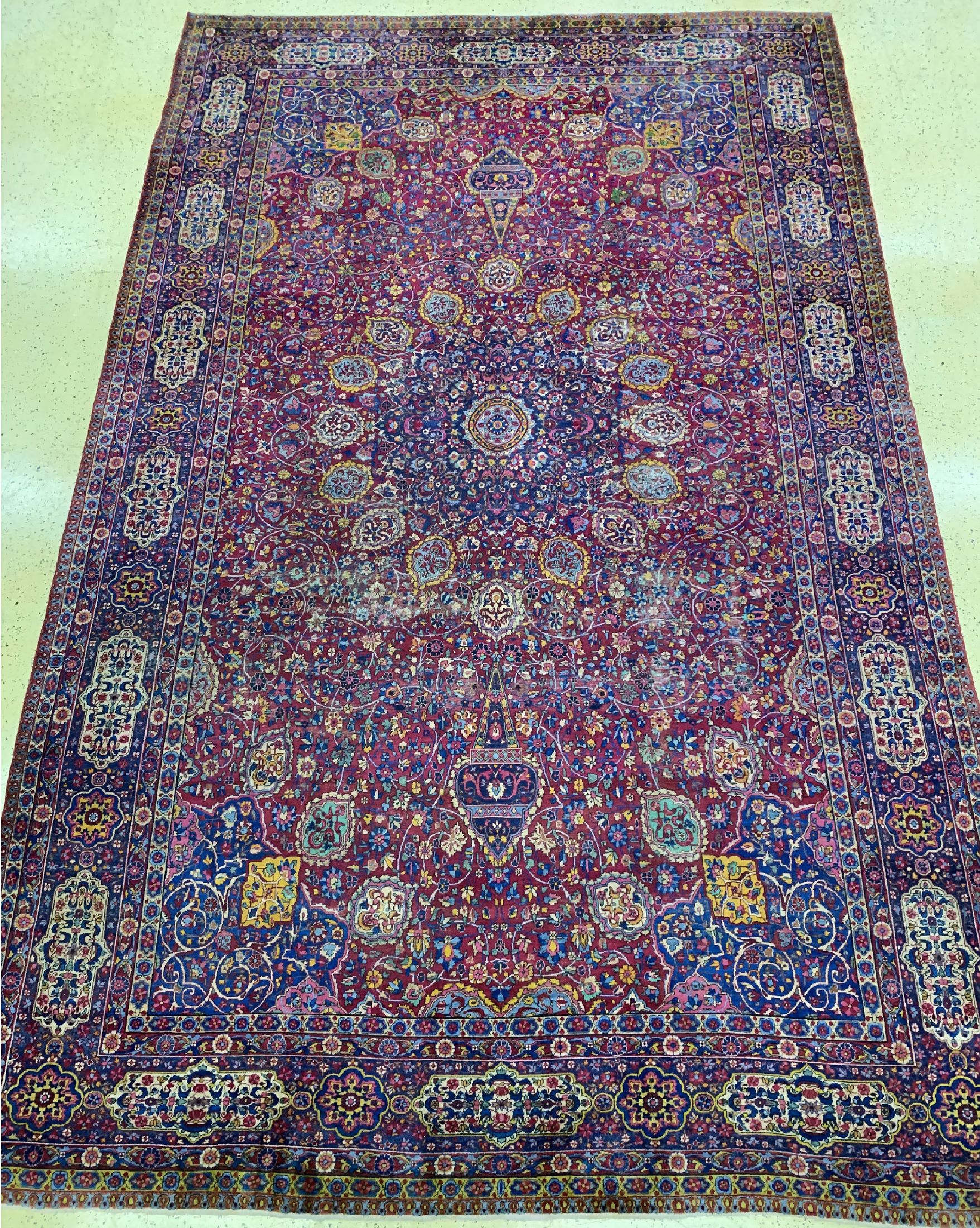 Täbriz alt, Persien, um 1940, Wolle auf Baumwolle, ca. 565 x 350 cm, EHZ: 3