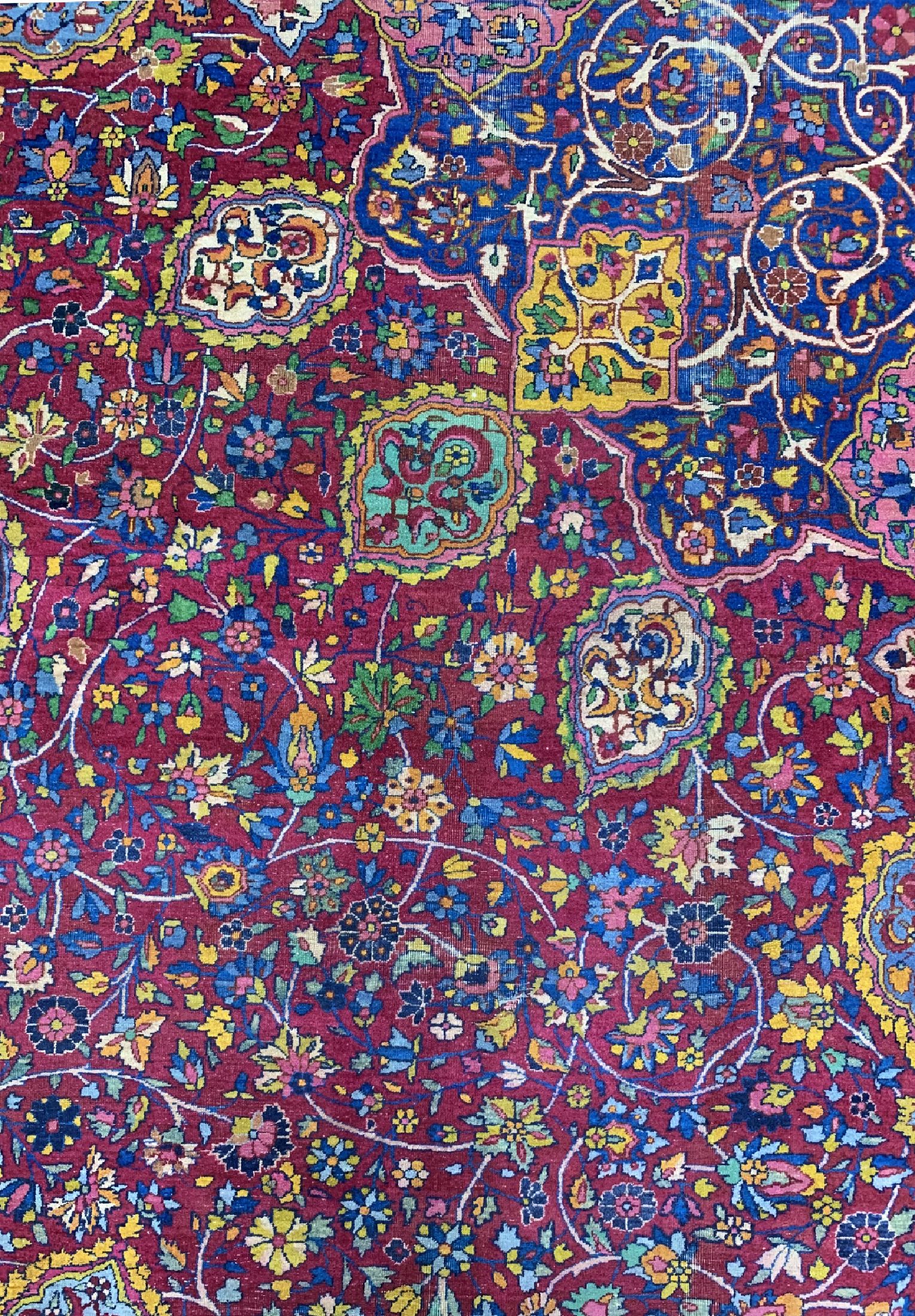 Detail d: Täbriz alt, Persien, um 1940, Wolle auf Baumwolle, ca. 565 x 350 cm, EHZ: 3