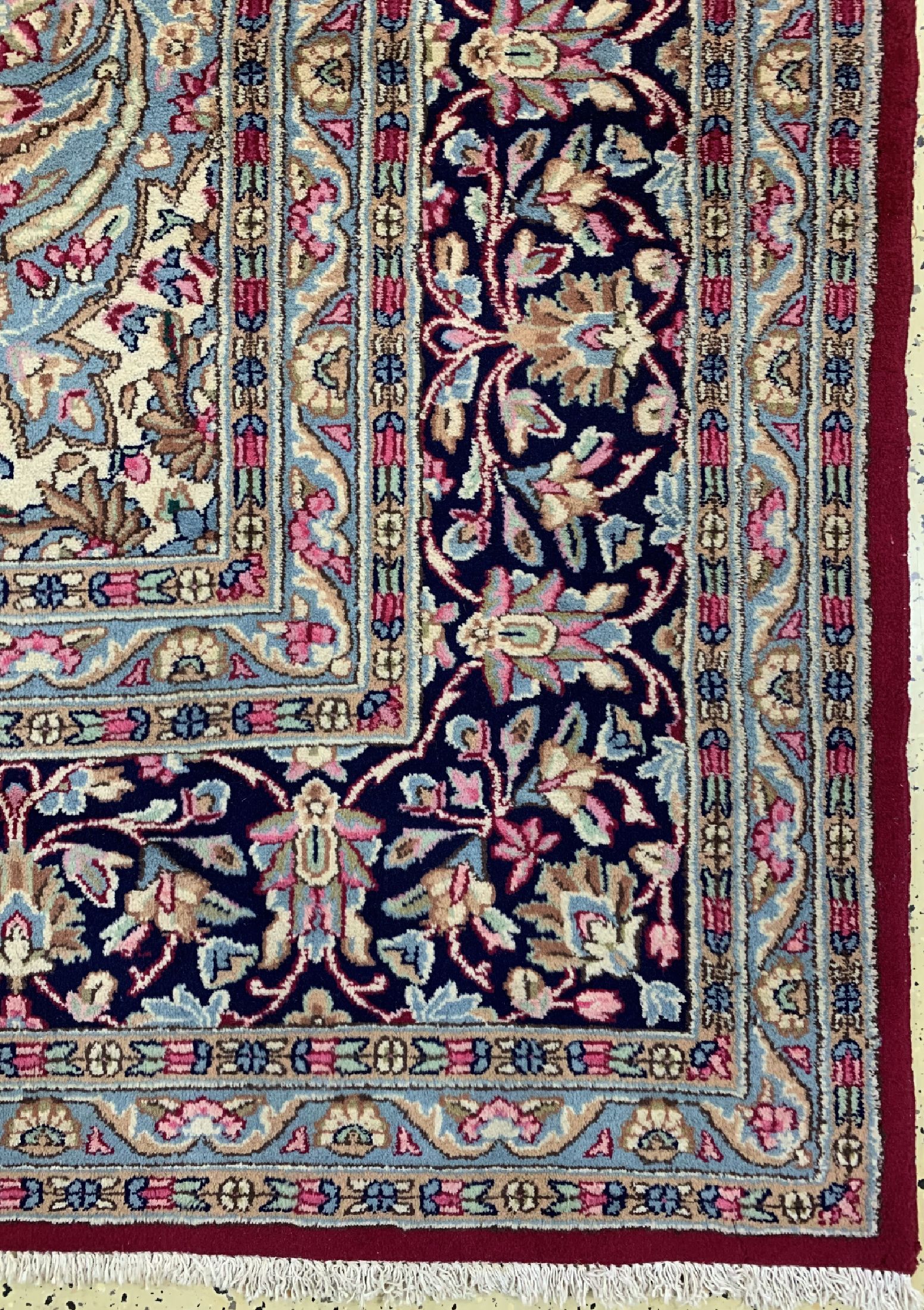 Detail a: Kerman, Persien, ca. 50 Jahre, Wolle auf Baumwolle, ca. 390 x 300 cm, EHZ: 1-2