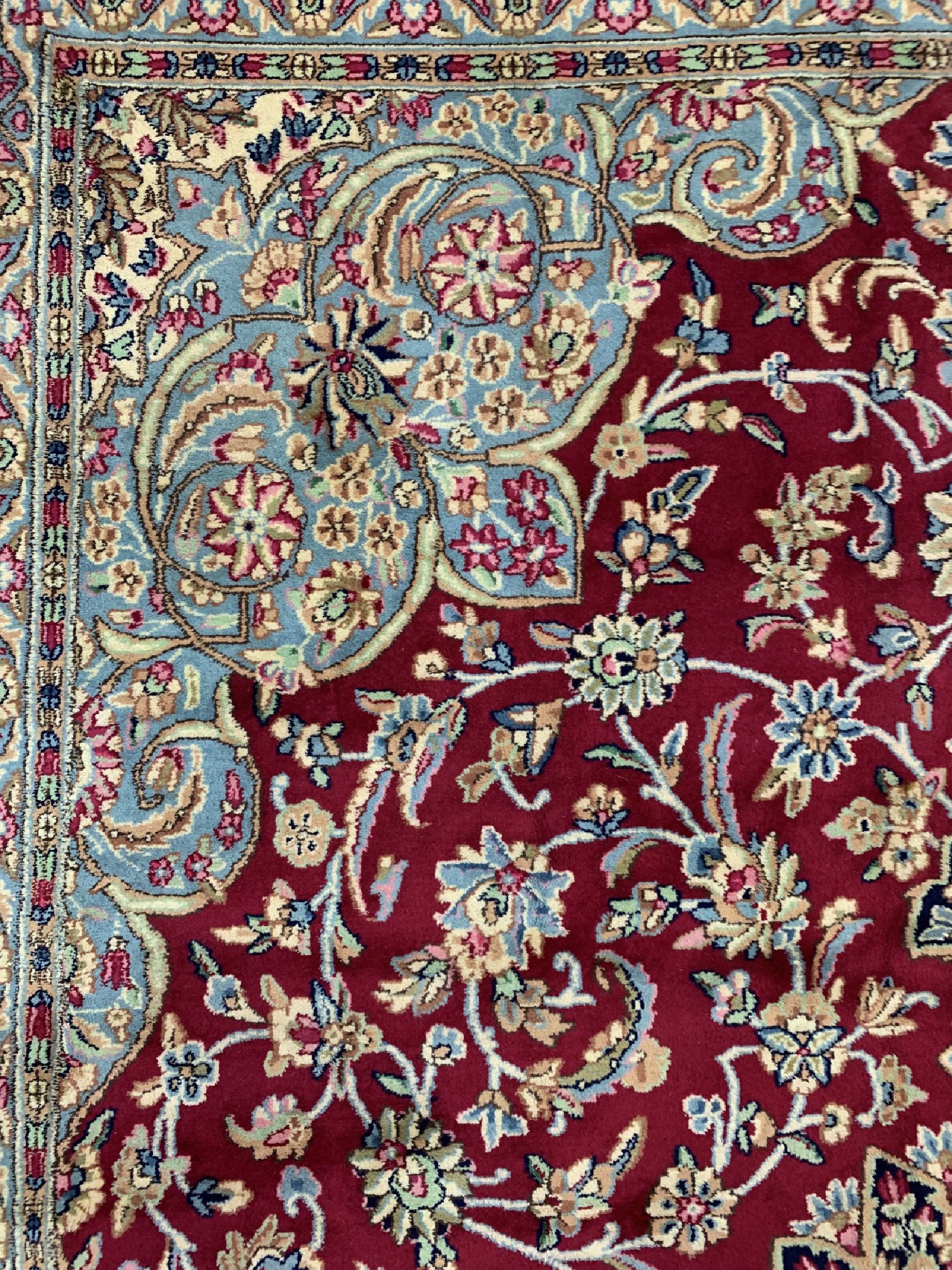 Detail d: Kerman, Persien, ca. 50 Jahre, Wolle auf Baumwolle, ca. 390 x 300 cm, EHZ: 1-2