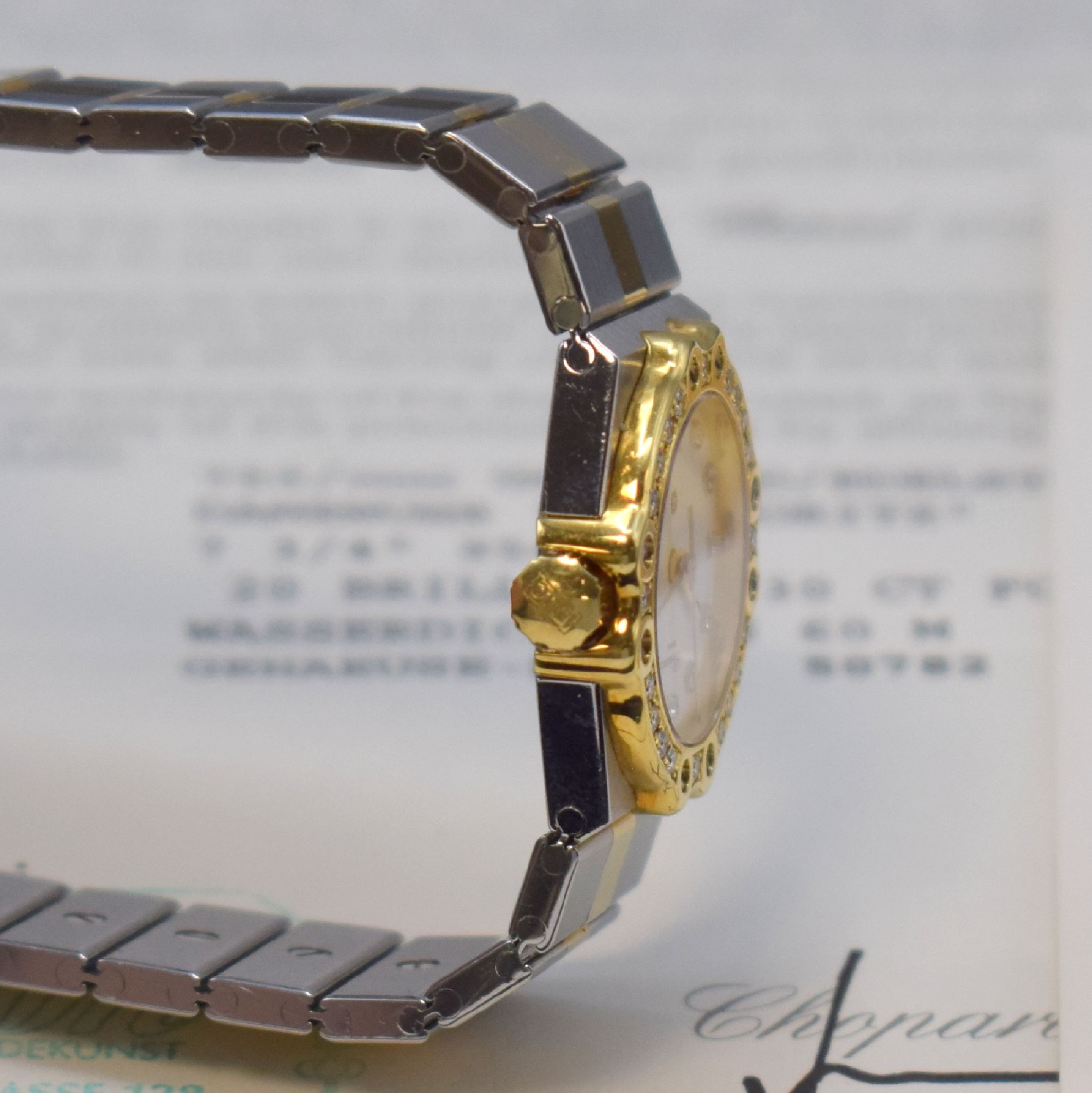 Detail c: CHOPARD Damenarmbanduhr Model St. Moritz Referenz 25/8024-11, Edelstahl/Gold kombiniert inkl. Gliederband m. dopp. Faltschl., 8-fach verschr. ...