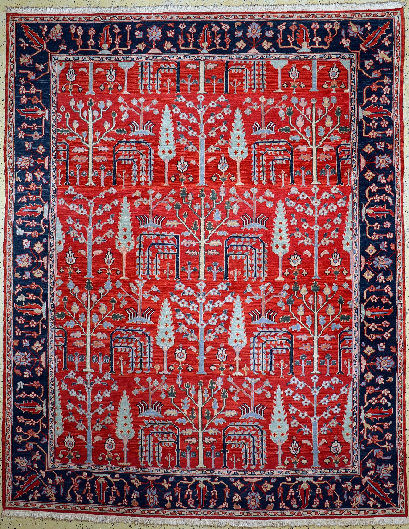 Sumakh, Indien, ca. 40 Jahre, Wolle auf Baumwolle, ca. 303 x 240 cm, EHZ: 2