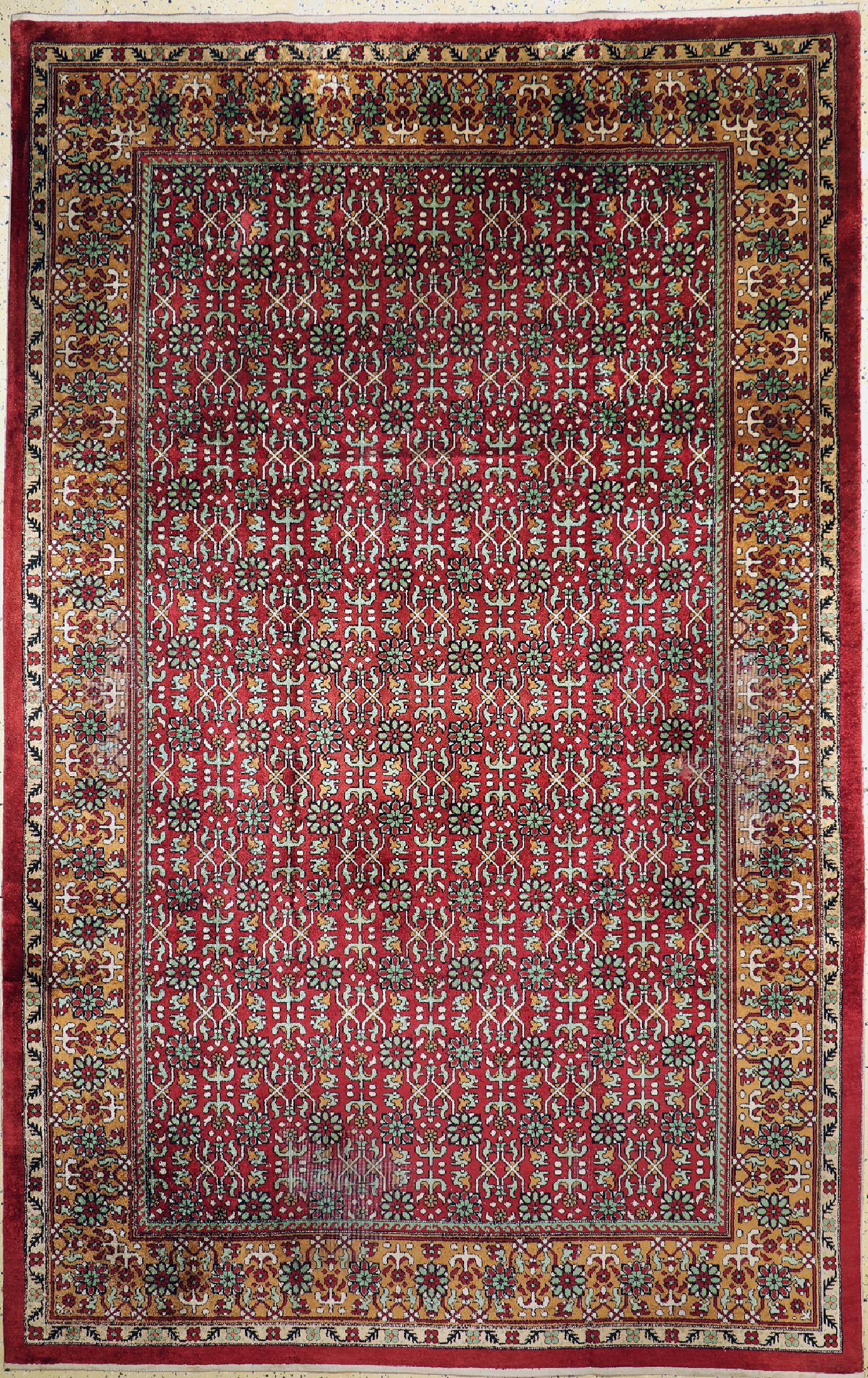 Agra alt, Indien, um 1950, Kunstseide, ca. 340 x 218 cm, EHZ: 3