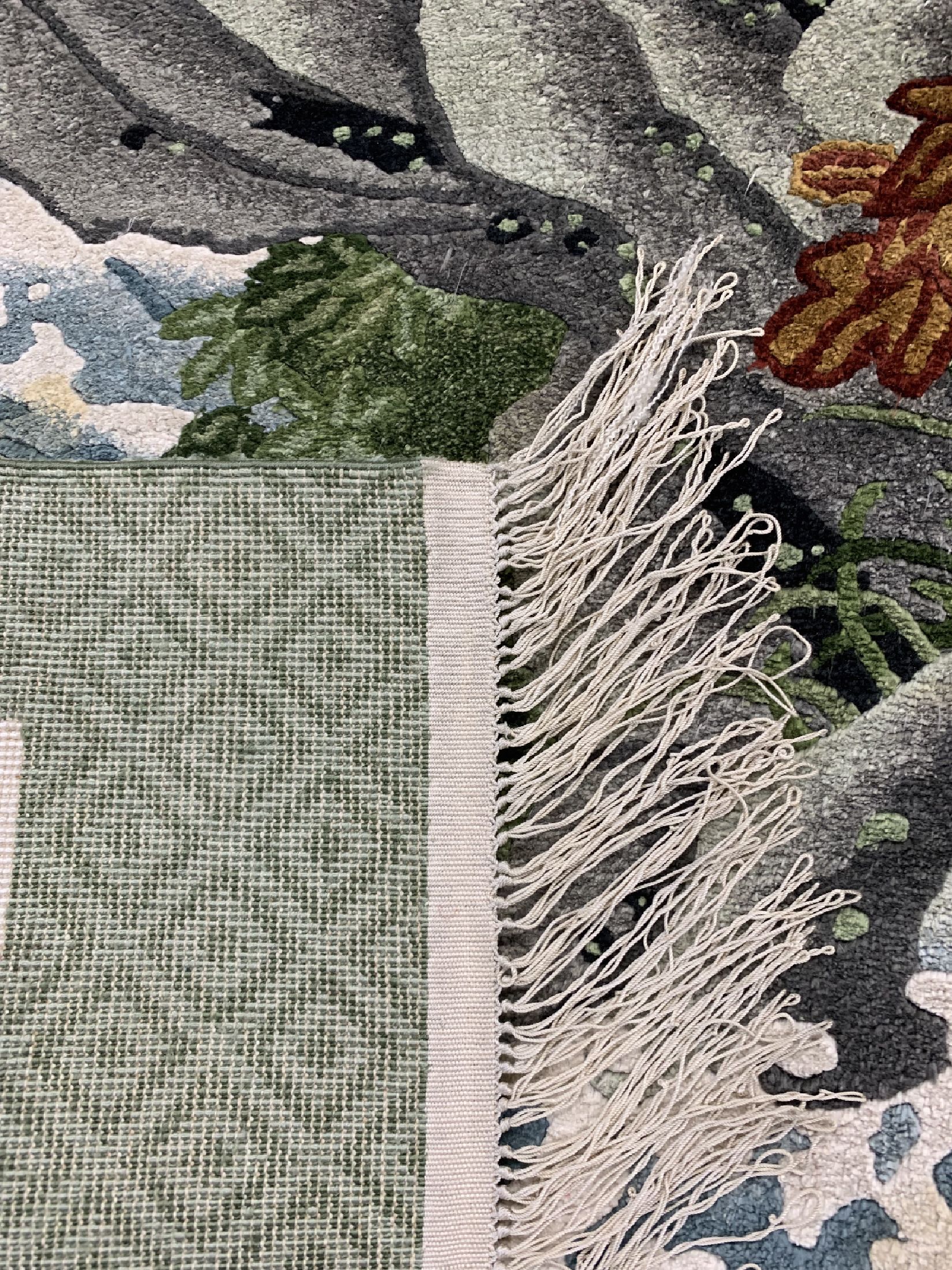 Detail c: 2 Lots China Seide, ca. 50 Jahre, reine Naturseide, ca. 155 x 92 cm, (Kandinski ca. 112 x 80 cm), EHZ: 1-2