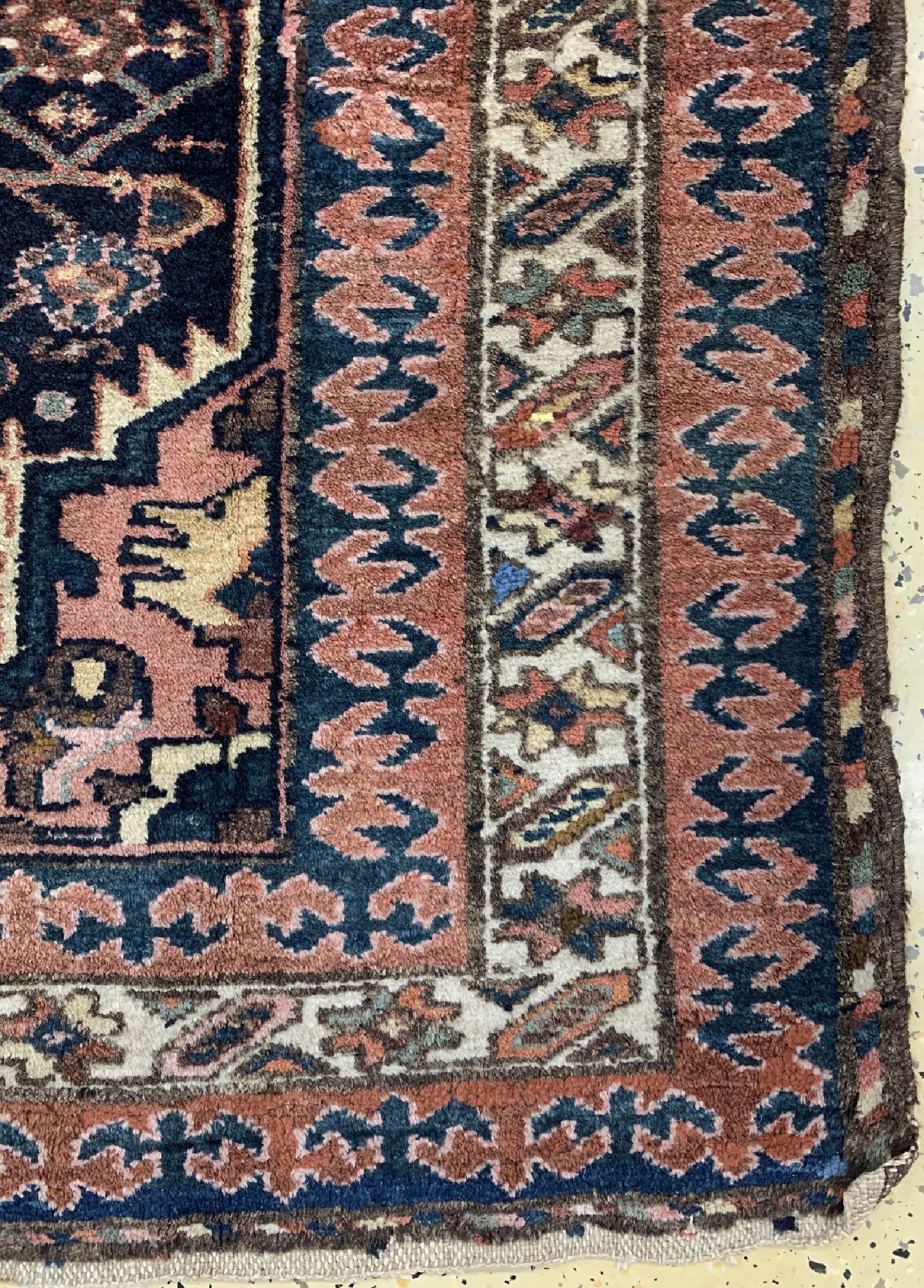 Detail a: Hamadan alt, Persien, um 1940, Wolle auf Baumwolle, ca. 220 x 117 cm, EHZ: 2