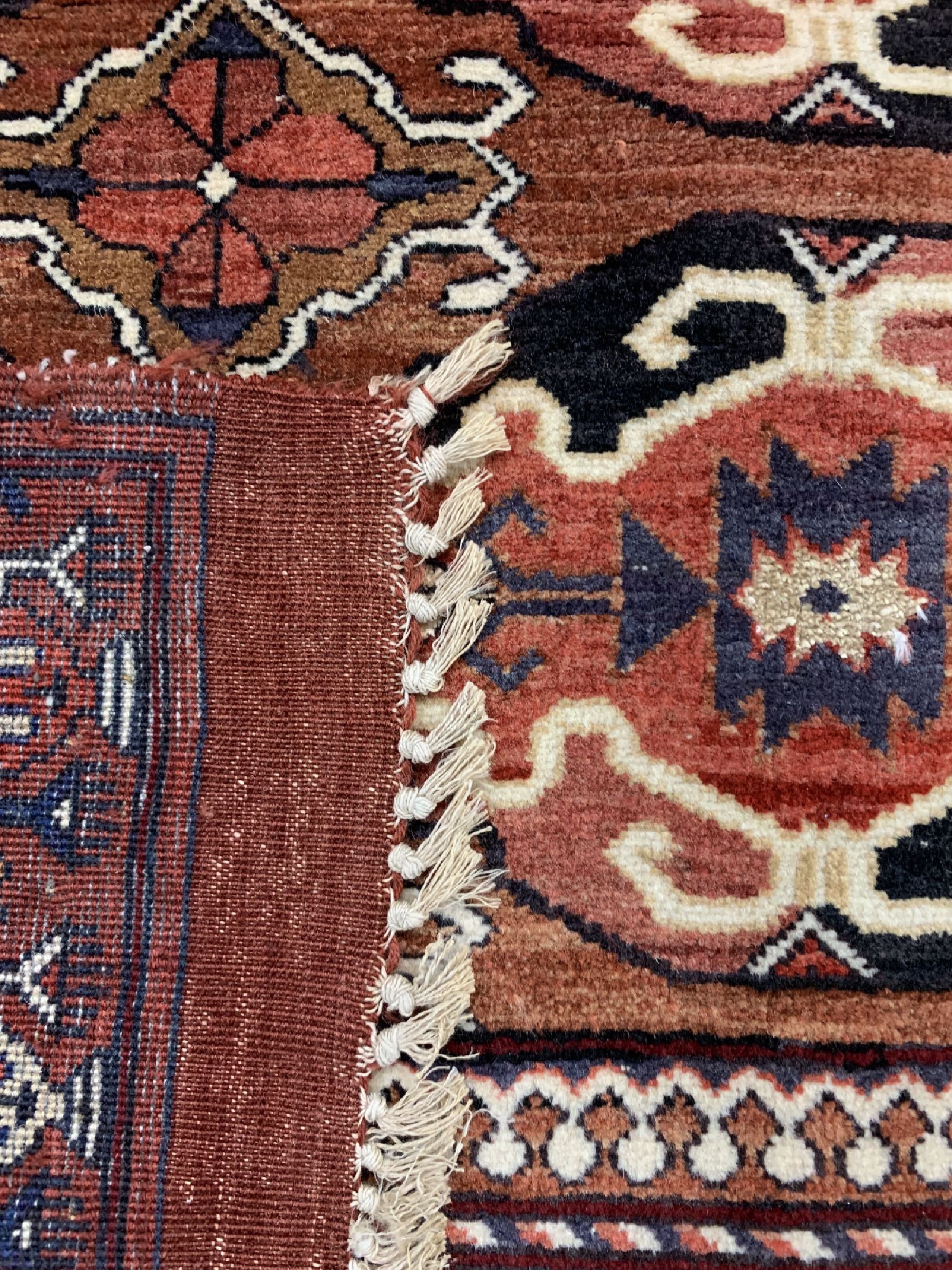 Detail d: Mauri fein, Afghanistan, ca. 50 Jahre, Wolle mit Seide, ca. 190 x 117 cm, EHZ: 1-2